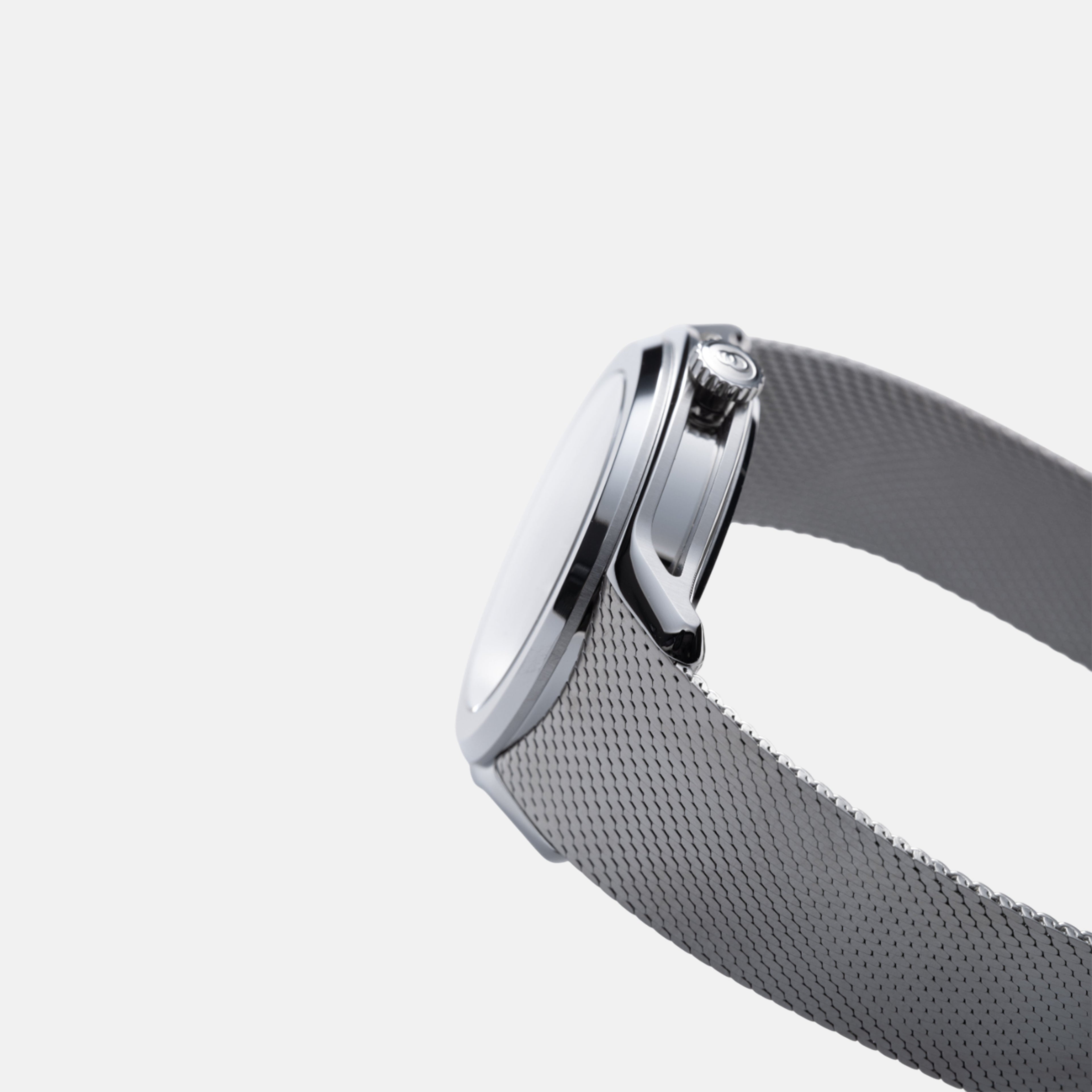 Ecce Vesperal Watch, Beaubleu, stainless steel watch, adjustable watch, brushed dial watch