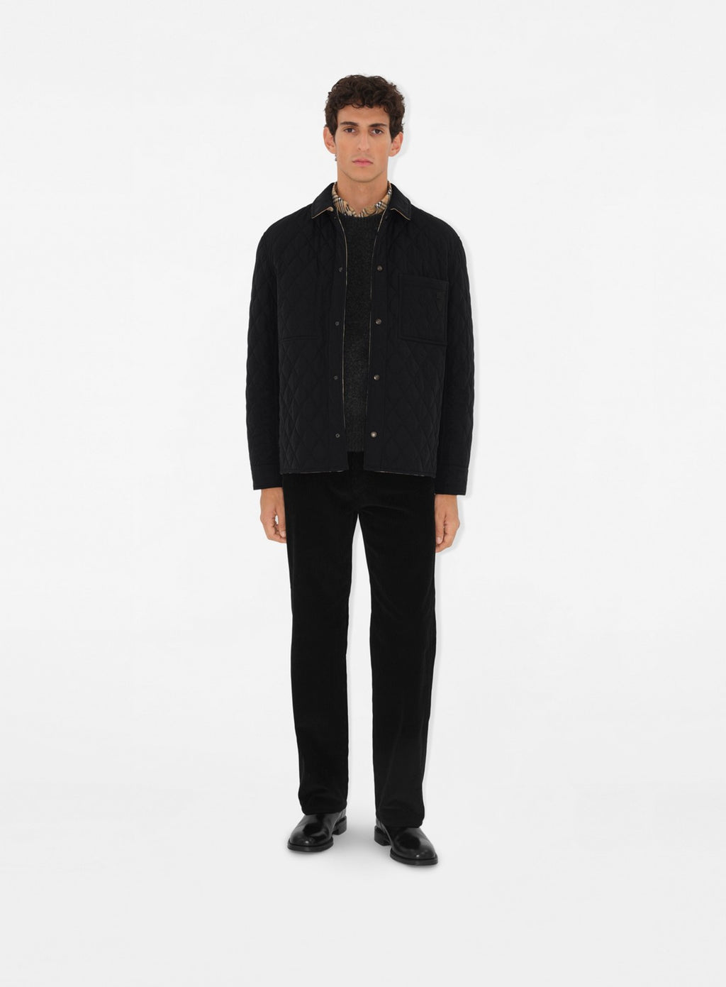 reversible jacket, quilted outerwear, Burberry style, autumn fashion, luxury jacket