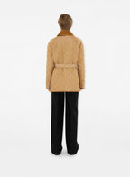 Burberry, women's quilted jacket, beige nylon jacket, luxury outerwear, premium fashion