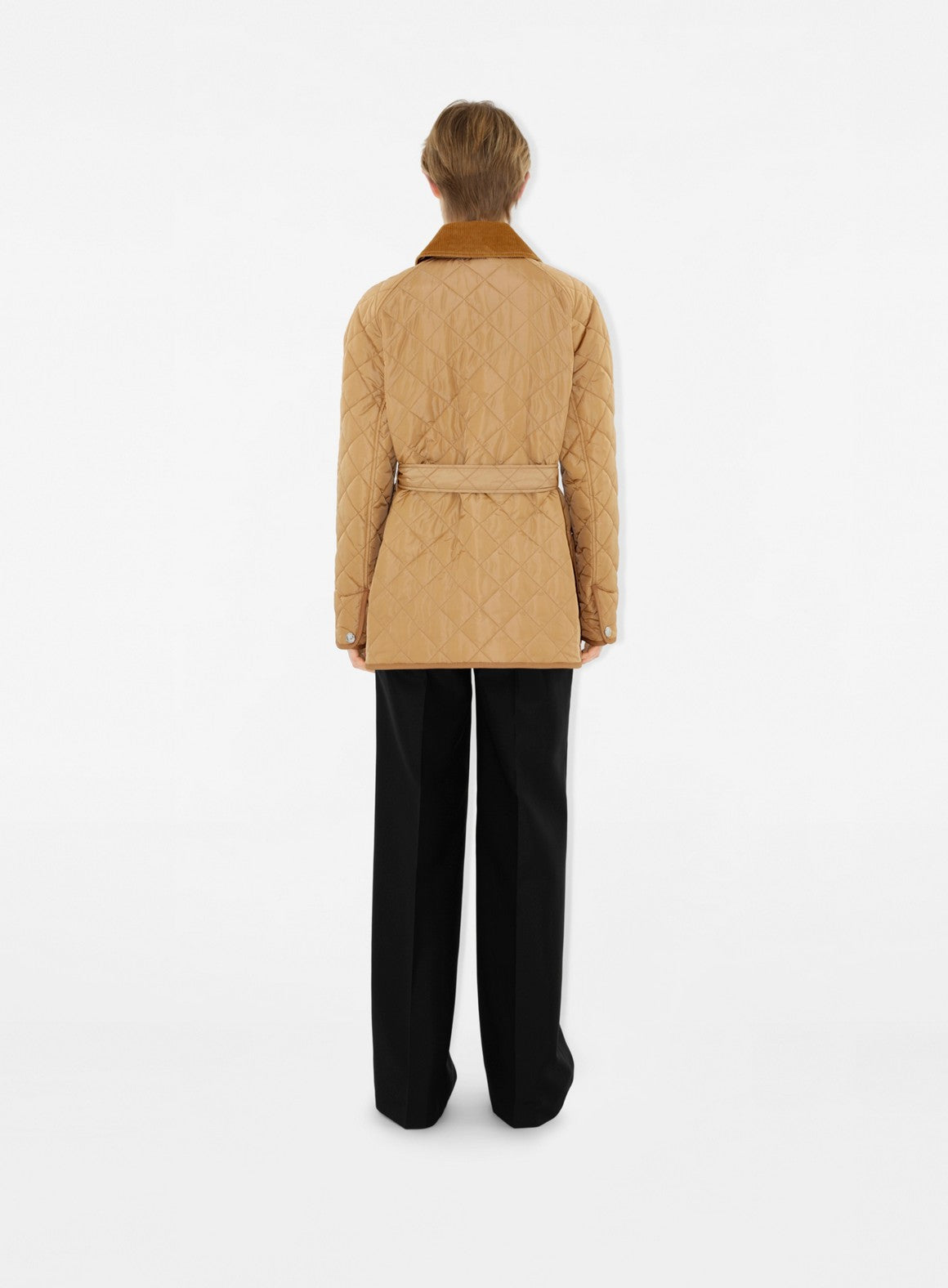 Burberry, women's quilted jacket, beige nylon jacket, luxury outerwear, premium fashion