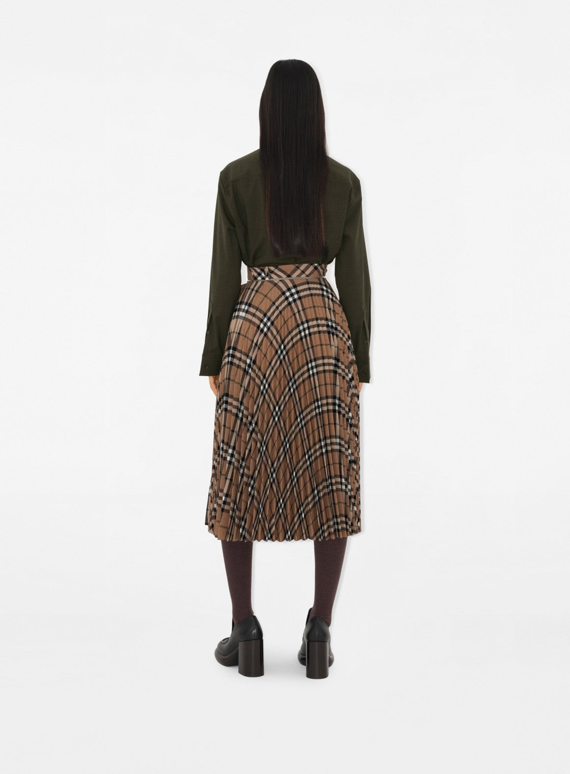 plaid skirt, pleated wool skirt, Burberry 2024, vintage check skirt, luxury fashion