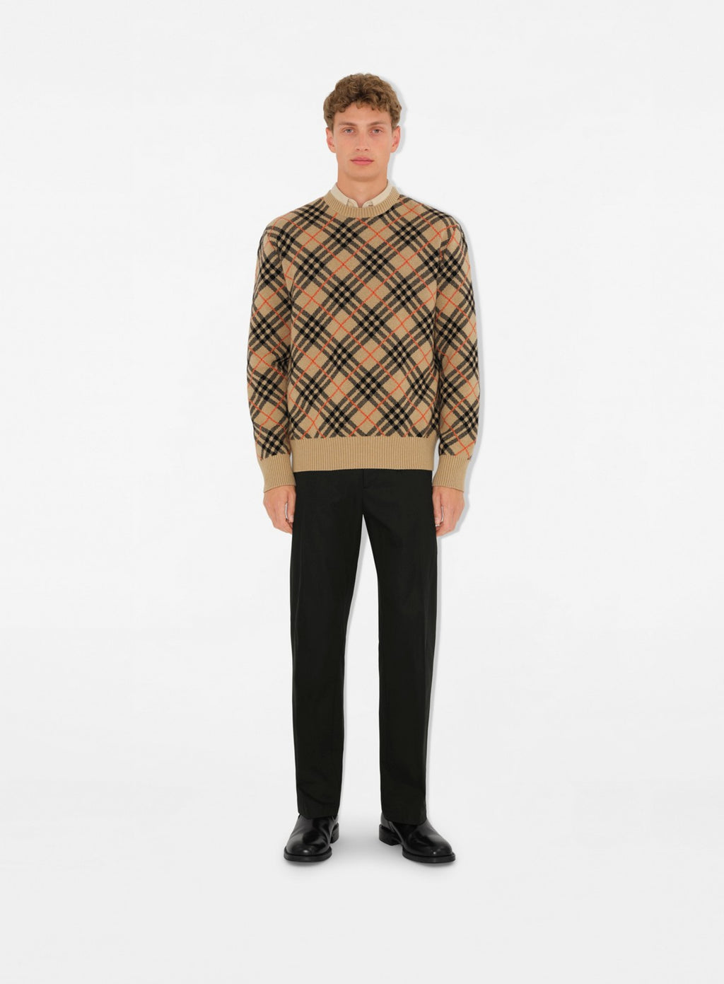 checkered sweater, cashmere sweater, Burberry check print, timeless sweater, fall winter collection