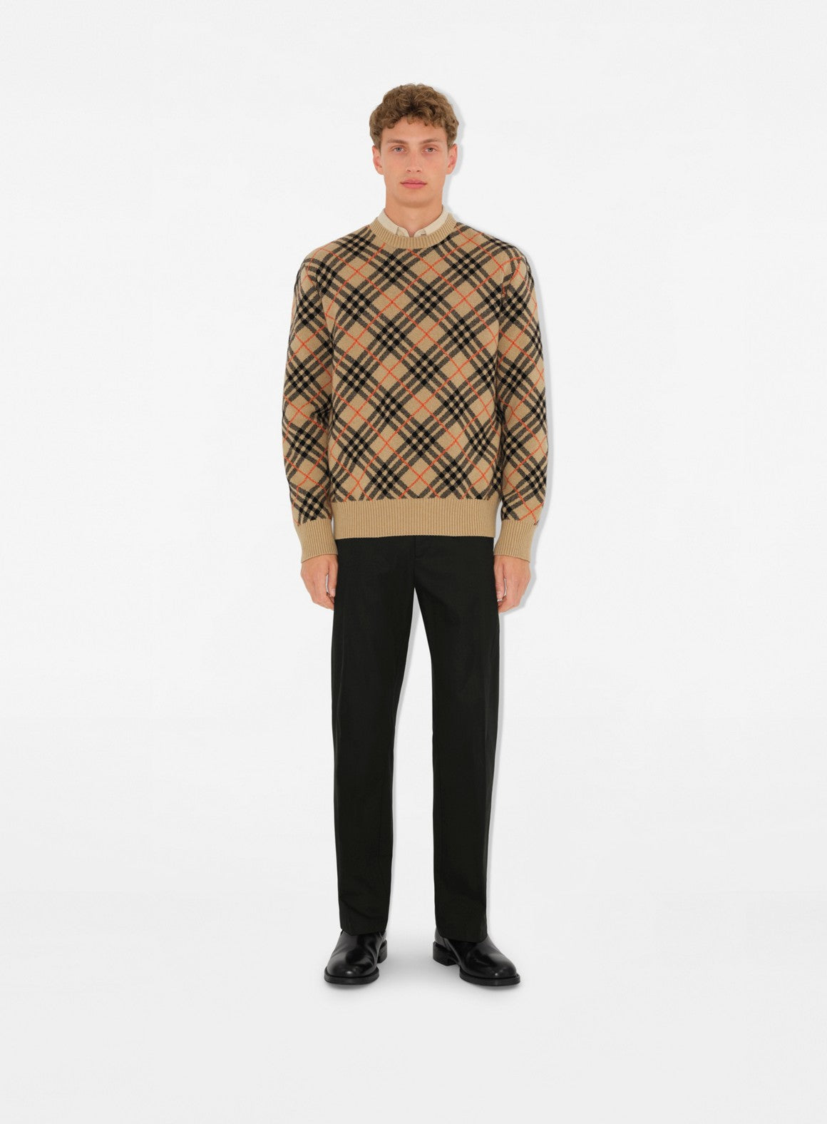 checkered sweater, cashmere sweater, Burberry check print, timeless sweater, fall winter collection