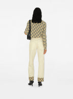 Imagen de la camisa beige de cuadro clásico de Burberry para mujeres - Temporada Otoño-Invierno 2024 - Vista de detalle 7