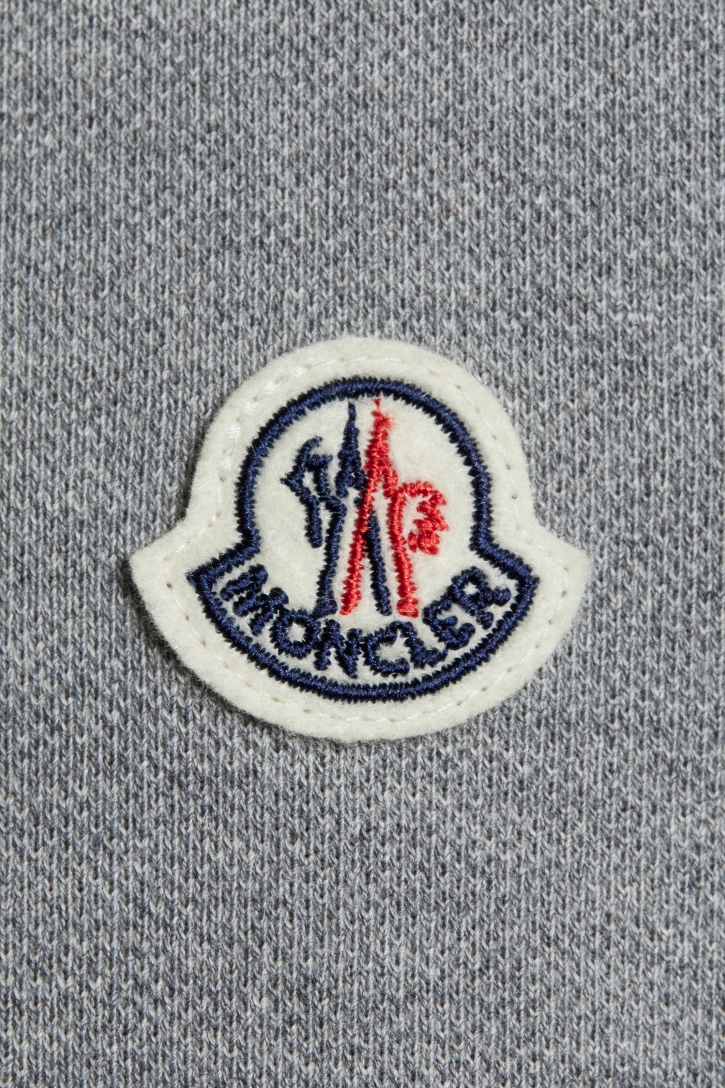 Moncler polo, long-sleeve polo, luxury men's polo, grey polo shirt, high-end fashion