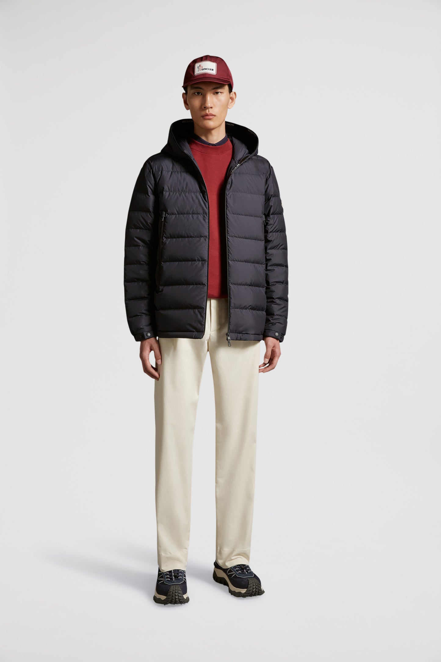 Down jacket, Chambeyron, blue nylon, luxury outerwear, Moncler