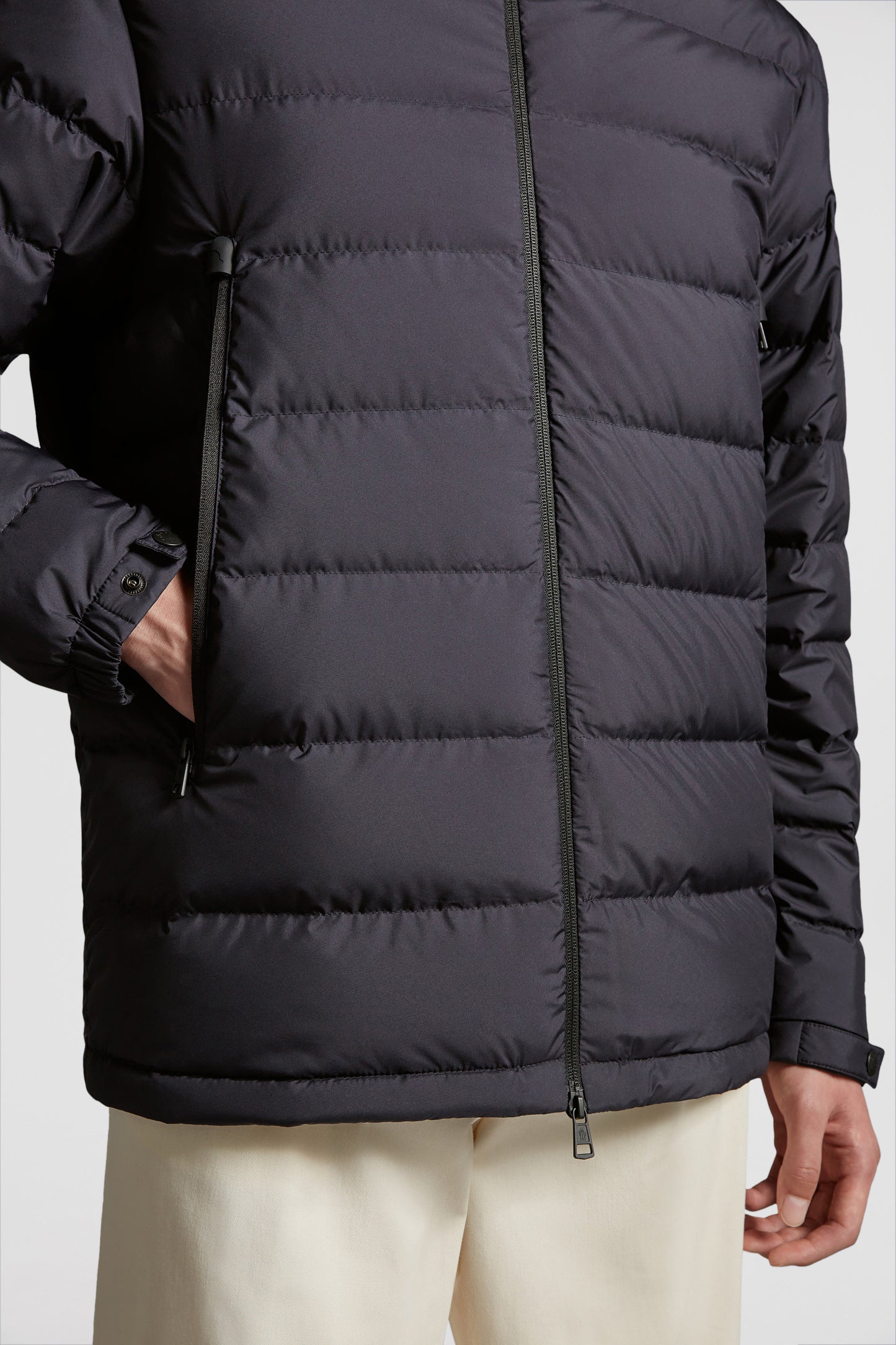 Down jacket, Chambeyron, blue nylon, luxury outerwear, Moncler