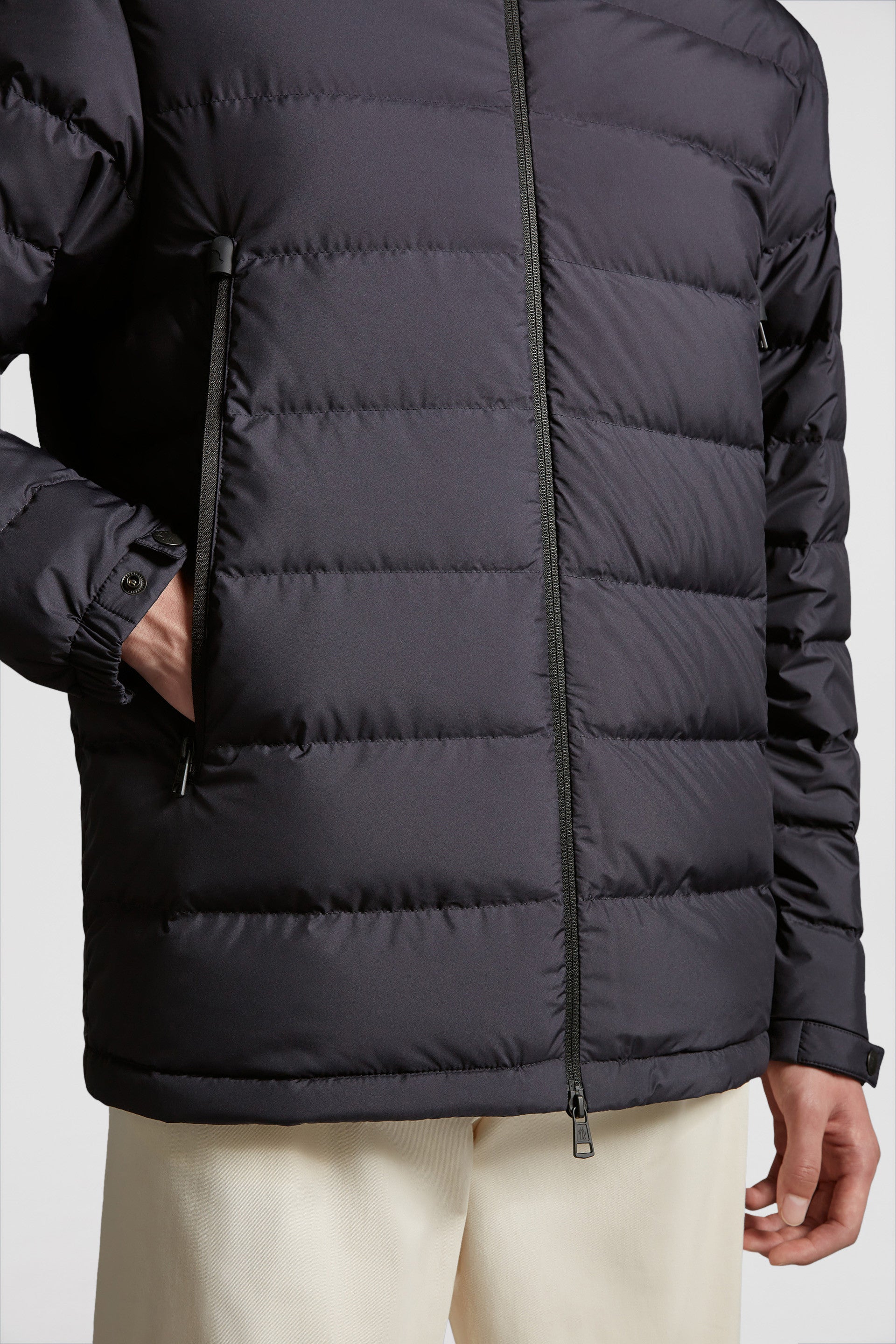 Down jacket, Chambeyron, blue nylon, luxury outerwear, Moncler