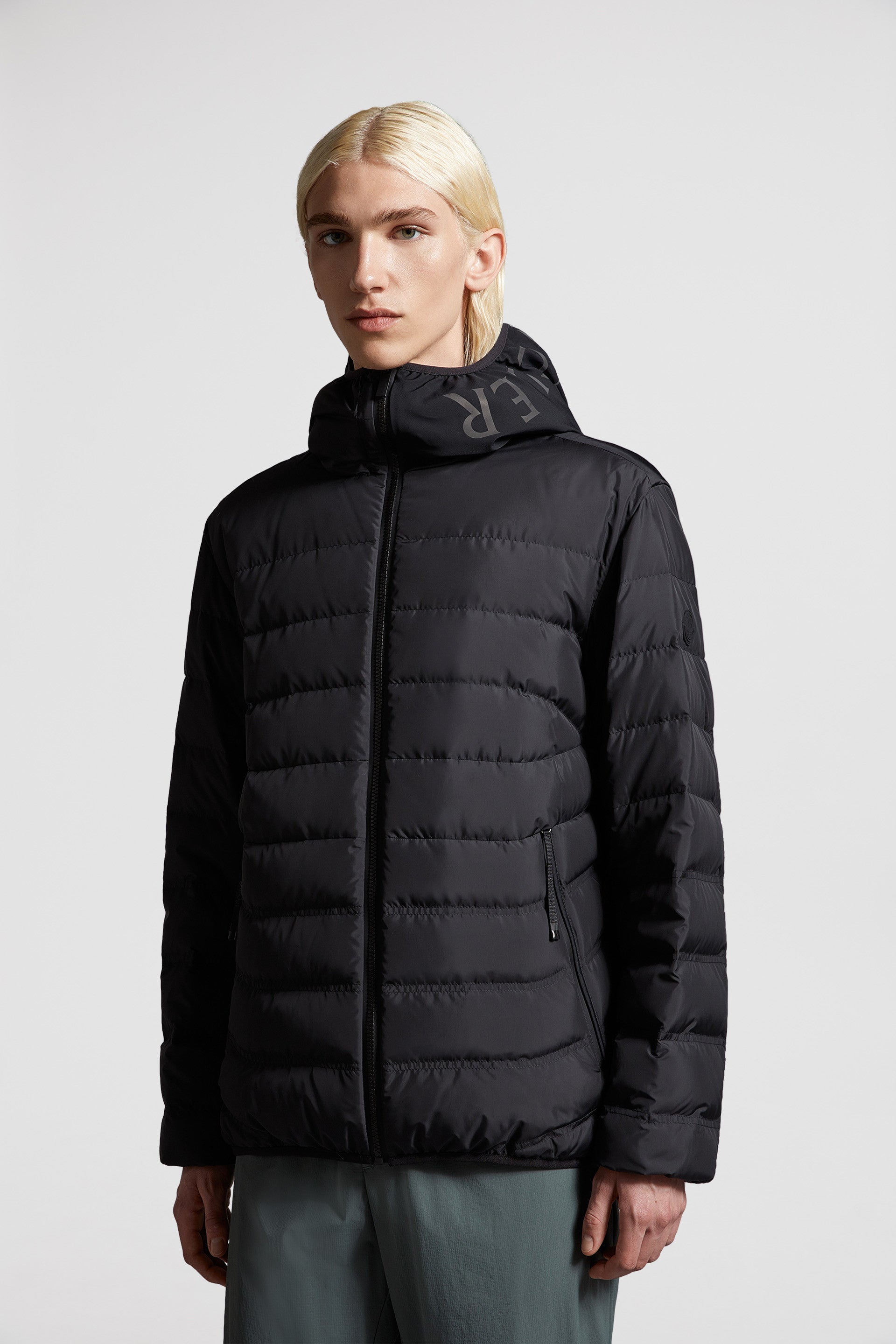 luxury down jacket, Moncler jacket, black jacket, winter coats, high-end outerwear