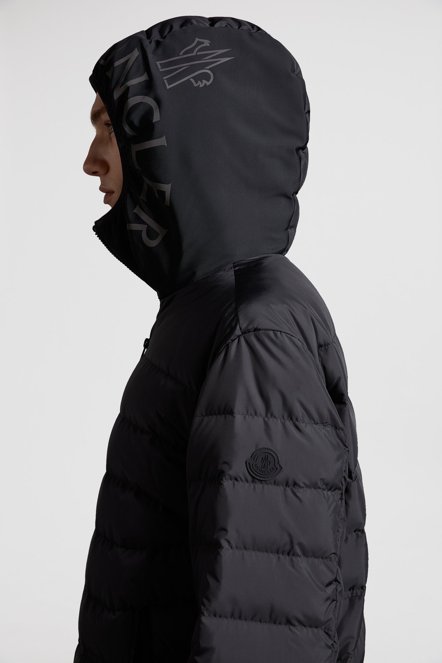 luxury down jacket, Moncler jacket, black jacket, winter coats, high-end outerwear