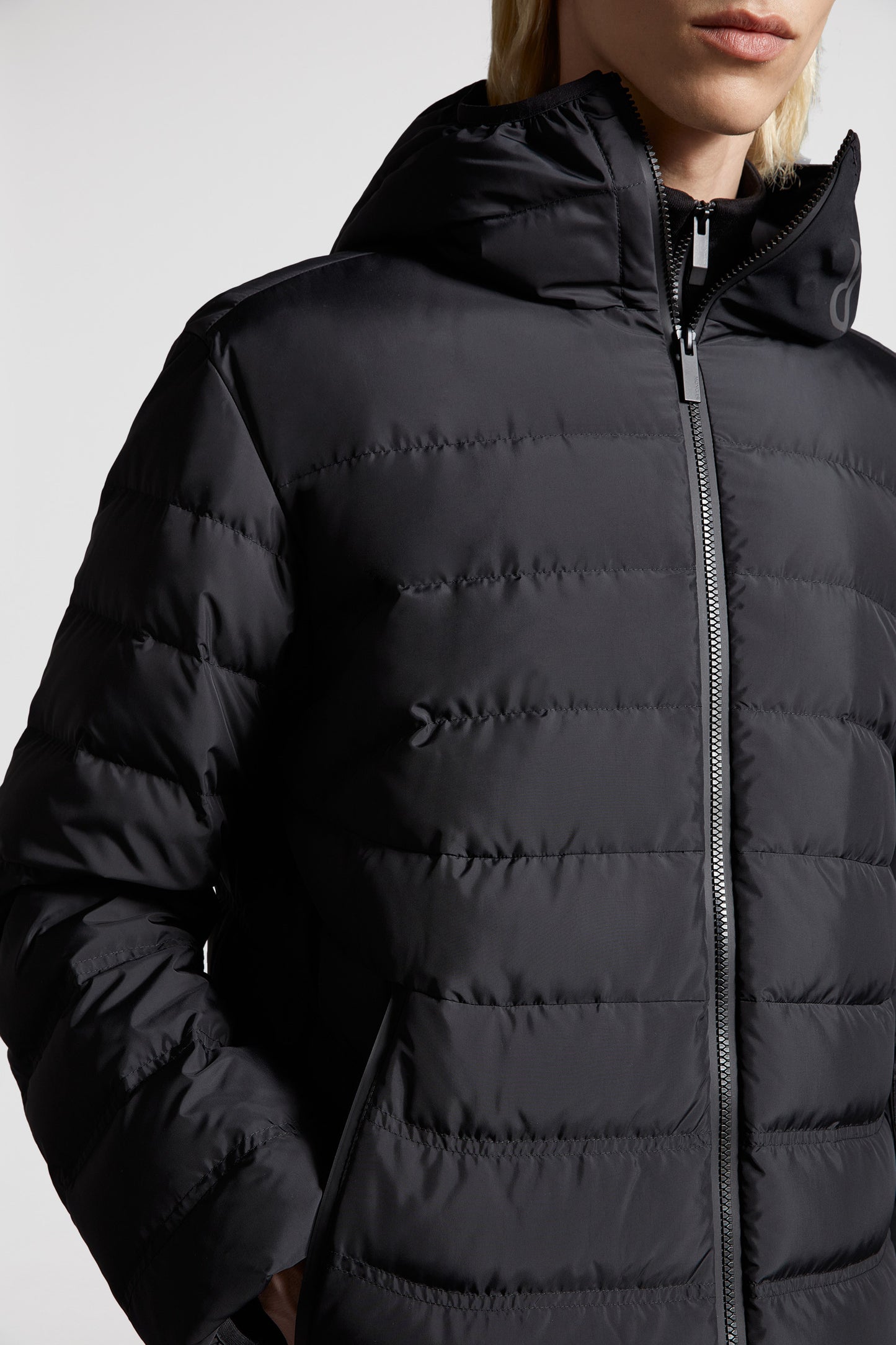 luxury down jacket, Moncler jacket, black jacket, winter coats, high-end outerwear