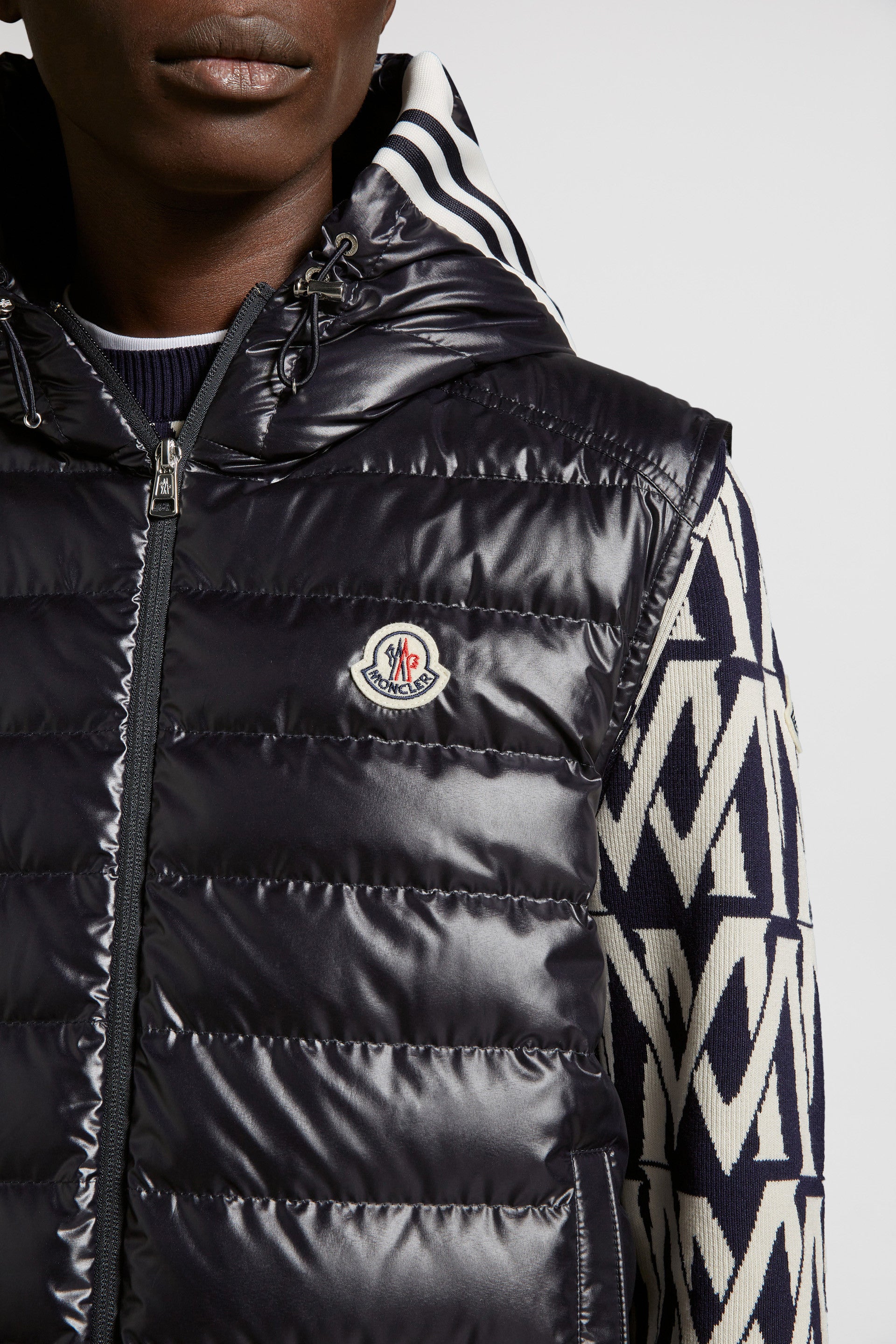 luxury down jacket, quilted jacket, sleeveless jacket, Moncler jacket, high-end fashion