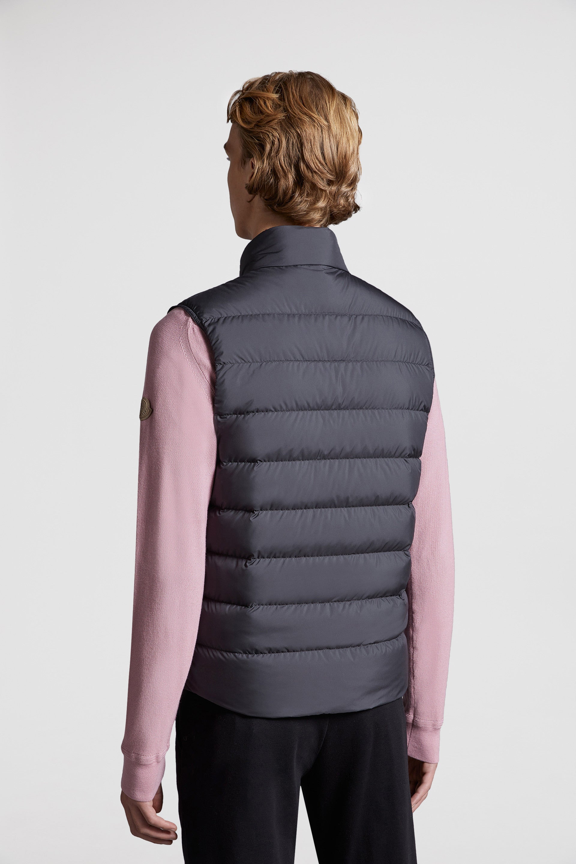 Lechtal vest, black sleeveless vest, Moncler outerwear, luxury men's fashion, high-end vests