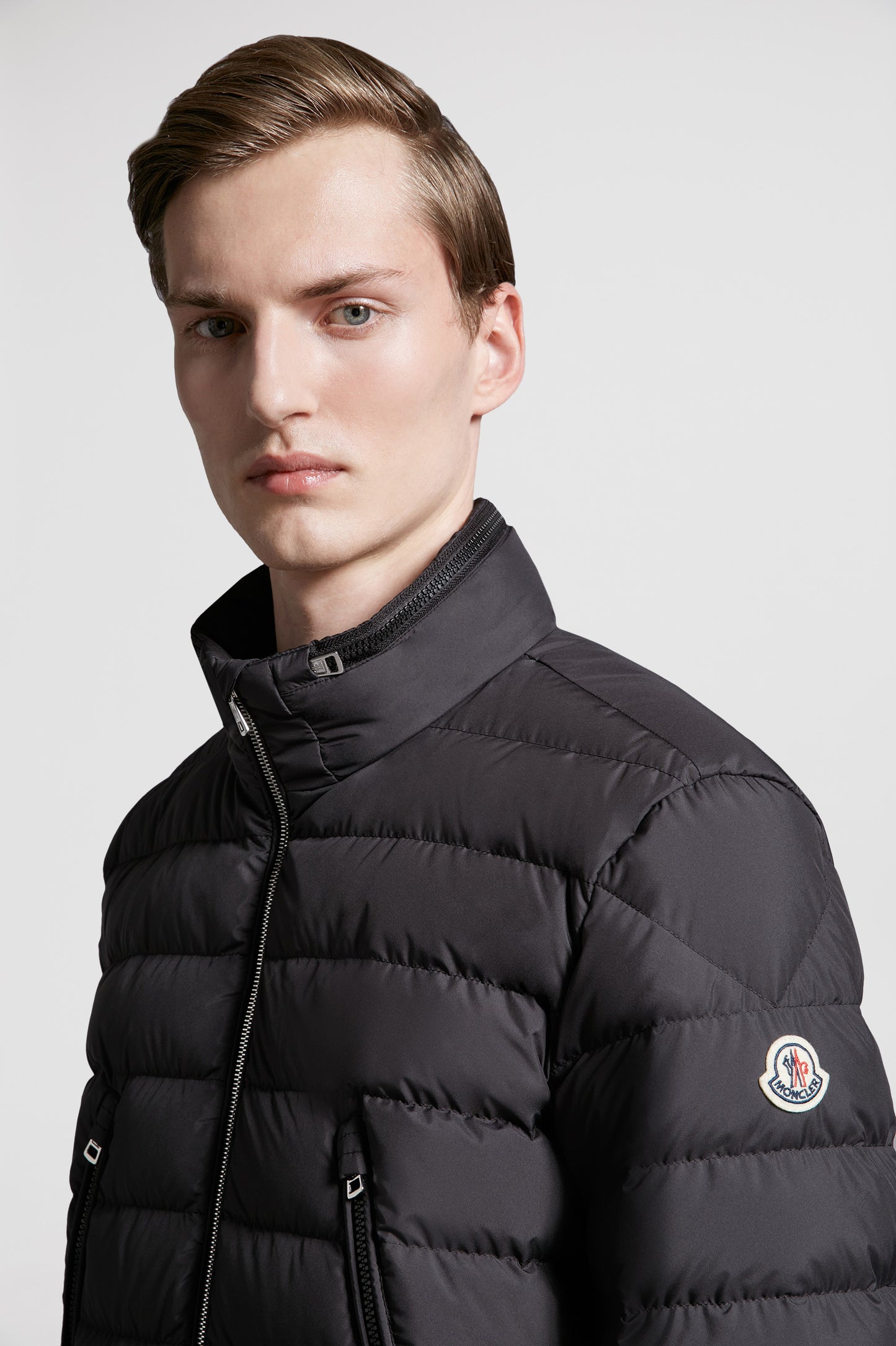 luxury down jacket, Moncler winter jacket, black down jacket, premium winter wear, stylish men's outerwear