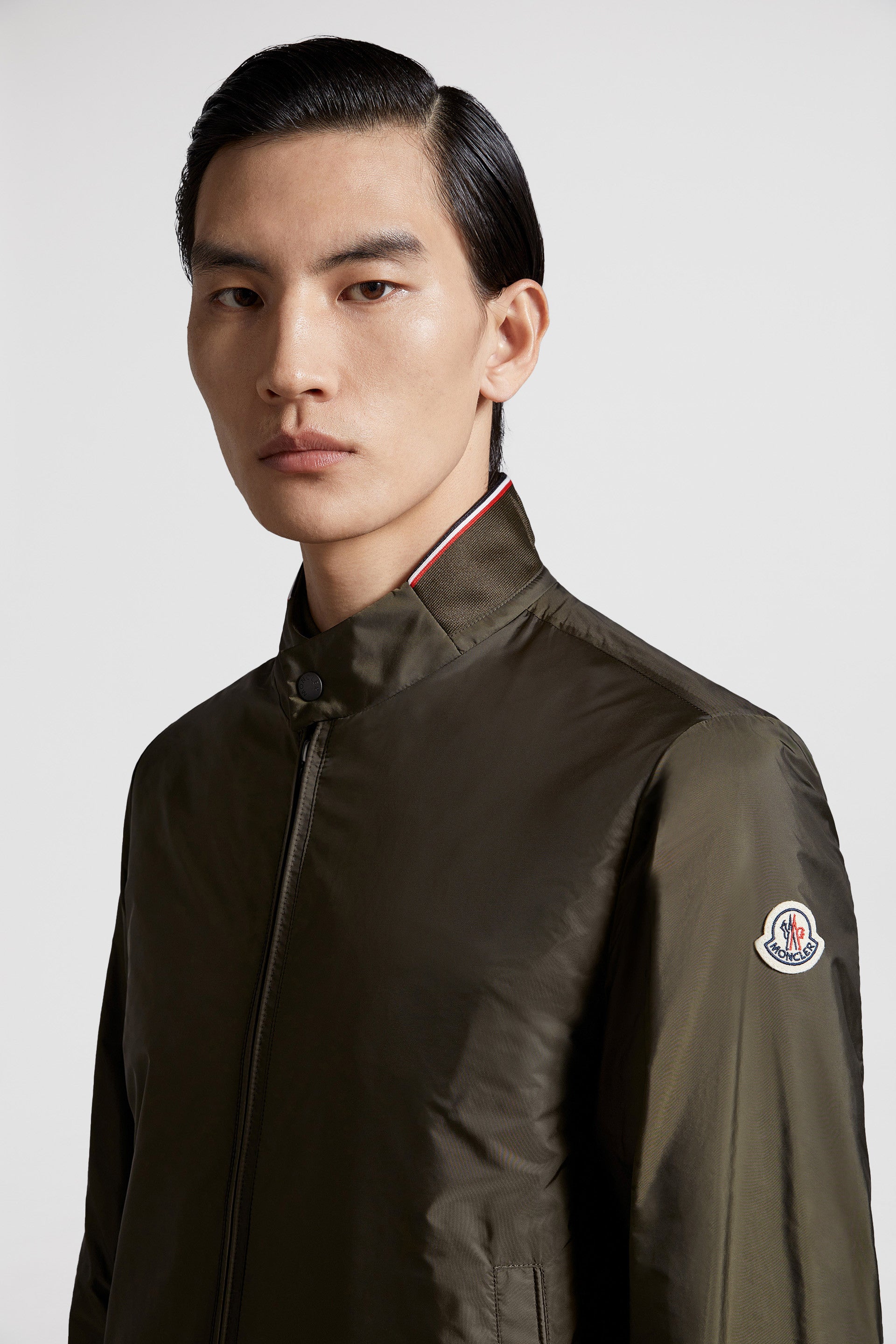 Reppe jacket, Moncler outerwear, luxury windbreaker, khaki jacket, designer windbreaker