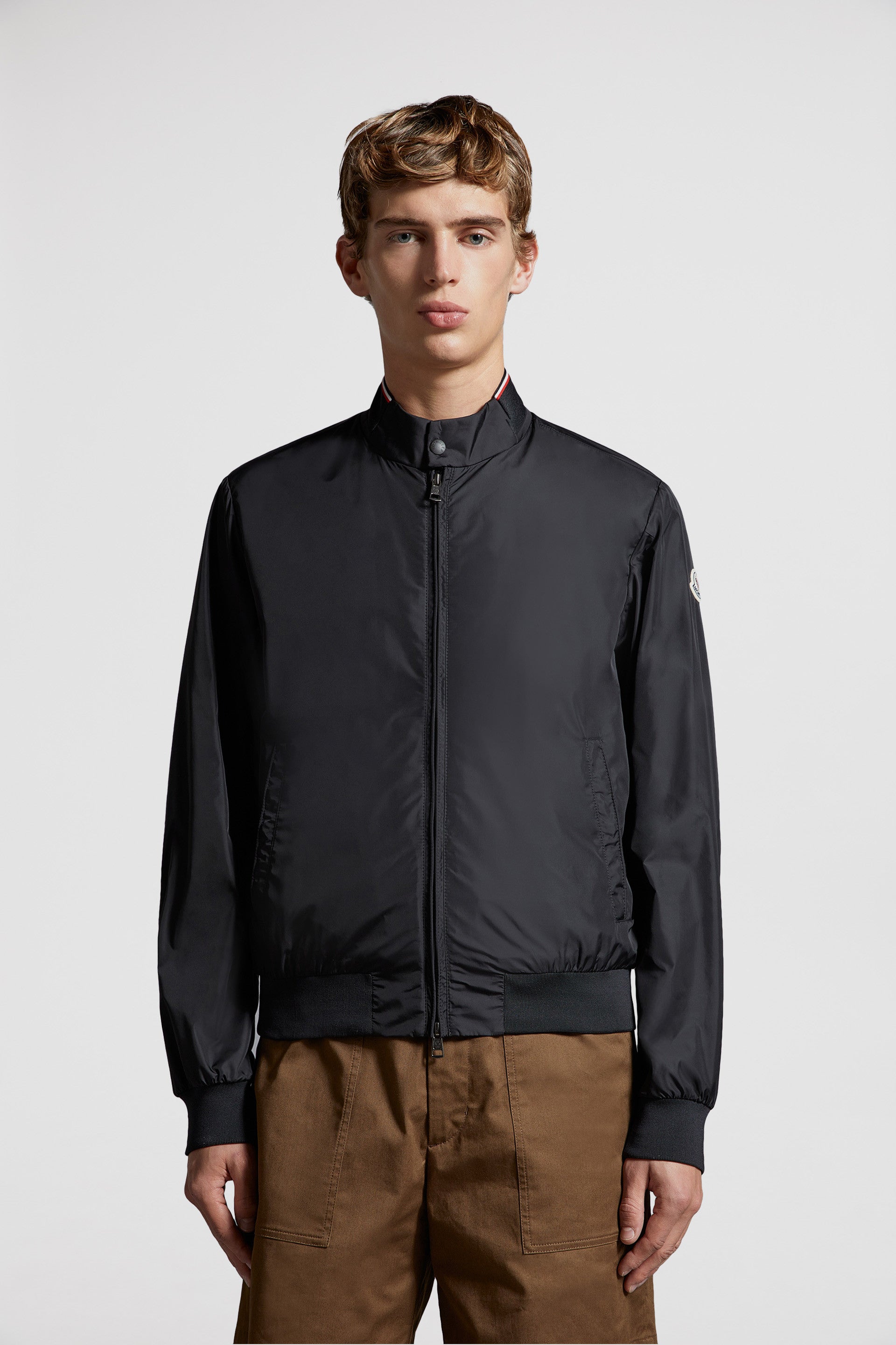 Moncler, luxury windbreaker, black jacket, men's fashion, high-end outerwear