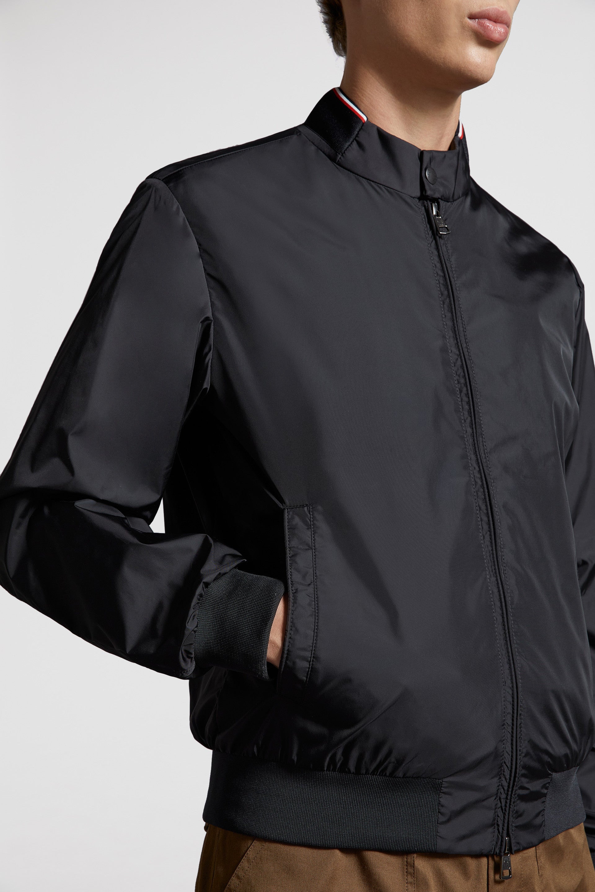 Moncler, luxury windbreaker, black jacket, men's fashion, high-end outerwear