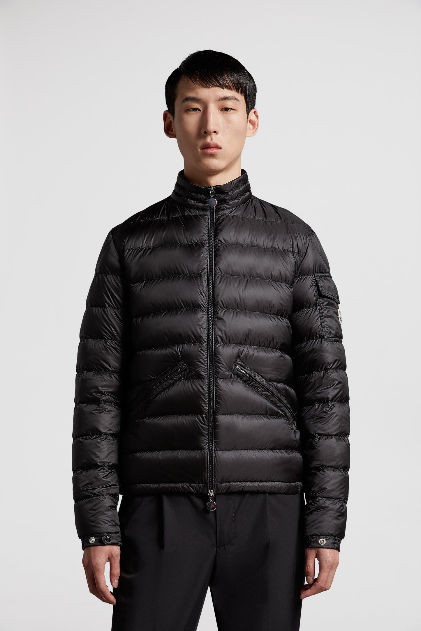 Moncler Agay Down Jacket, Luxury Winter Jacket, High-End Outerwear, Designer Down Jacket, Black Down Jacket