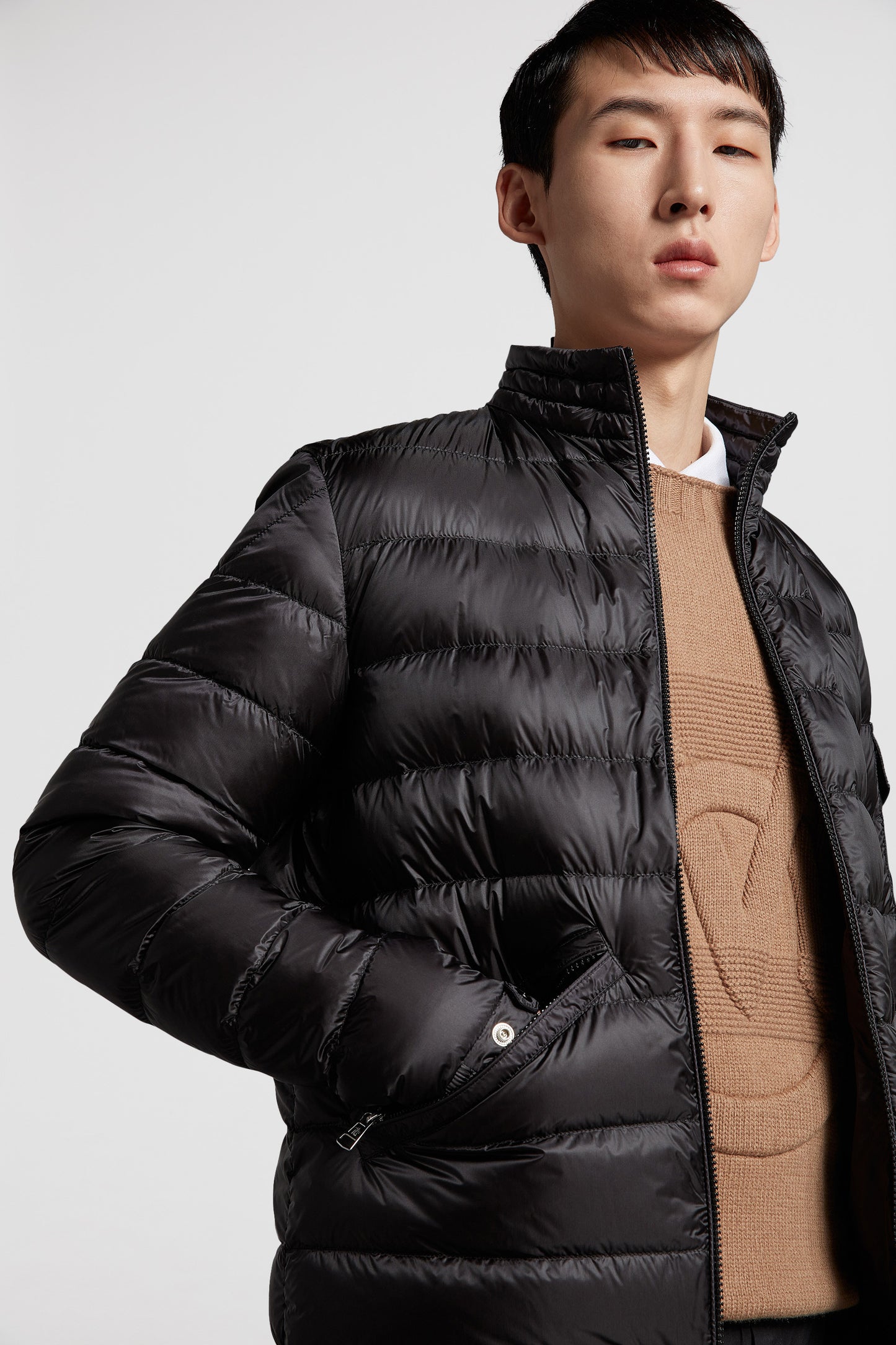 Moncler Agay Down Jacket, Luxury Winter Jacket, High-End Outerwear, Designer Down Jacket, Black Down Jacket