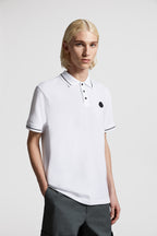 White Polo Shirt, Moncler Polo, Luxury Polo Shirt, Designer Polo, Polo Shirt with Trim