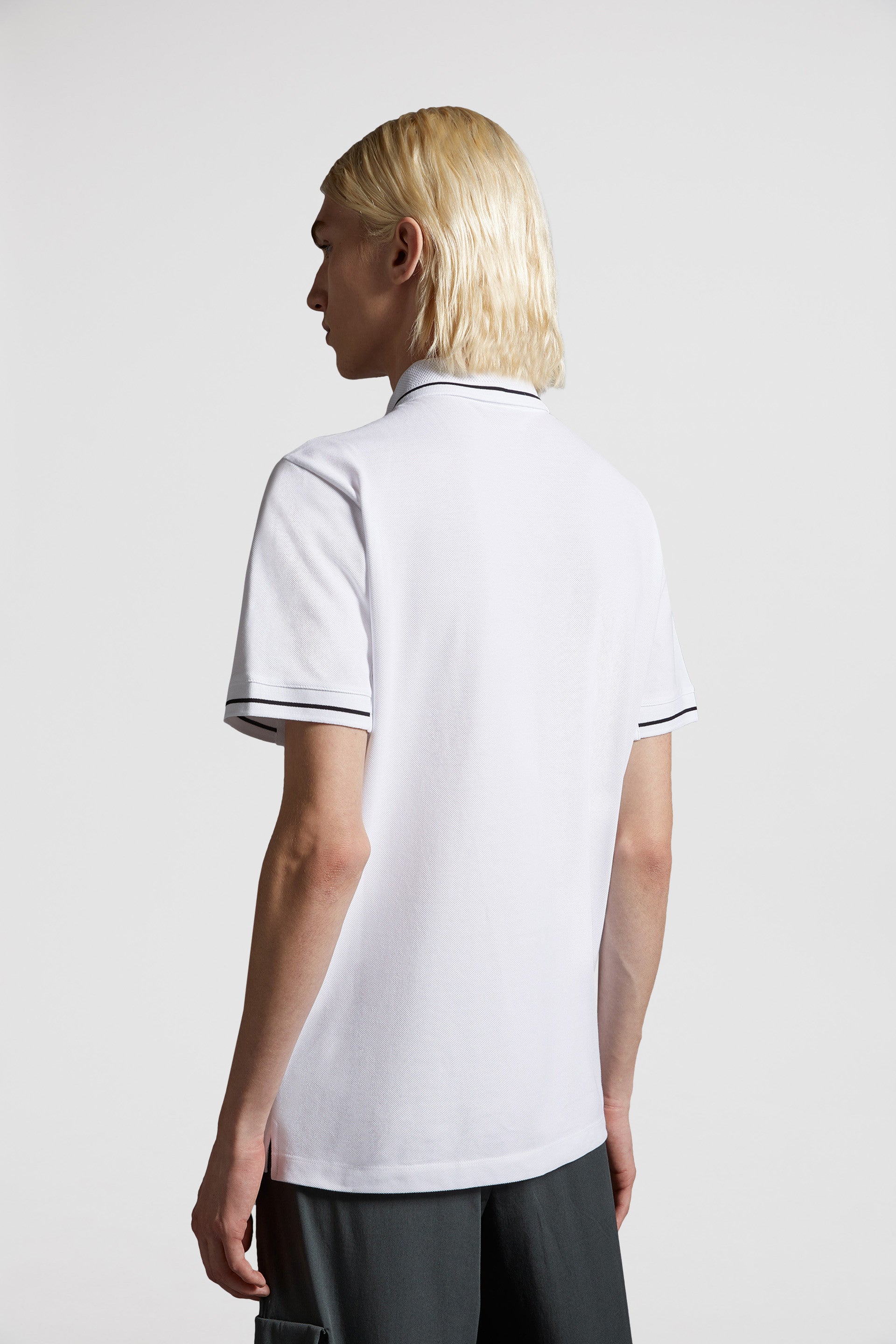 White Polo Shirt, Moncler Polo, Luxury Polo Shirt, Designer Polo, Polo Shirt with Trim