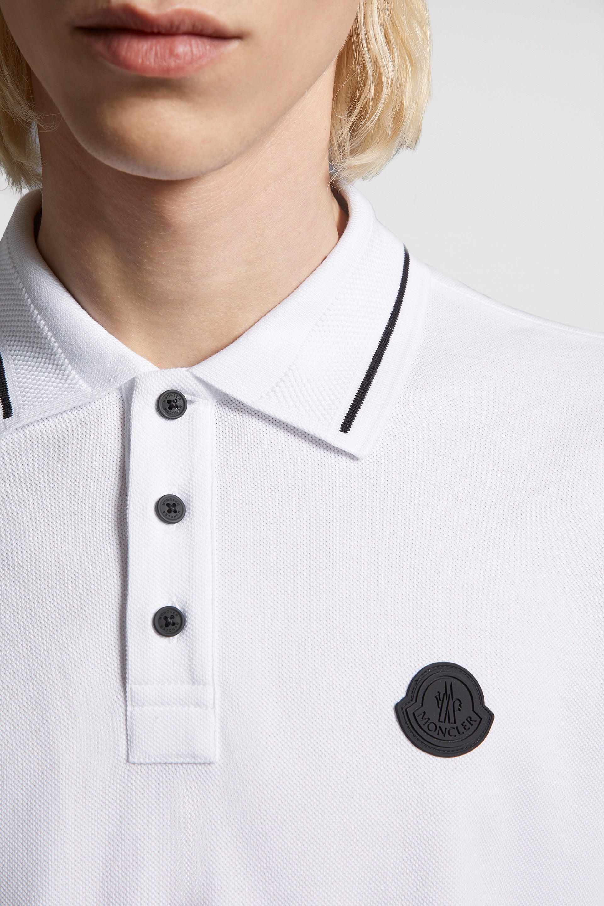 White Polo Shirt, Moncler Polo, Luxury Polo Shirt, Designer Polo, Polo Shirt with Trim