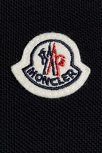 black polo, Moncler polo, luxury polo shirt, embroidered polo, designer menswear