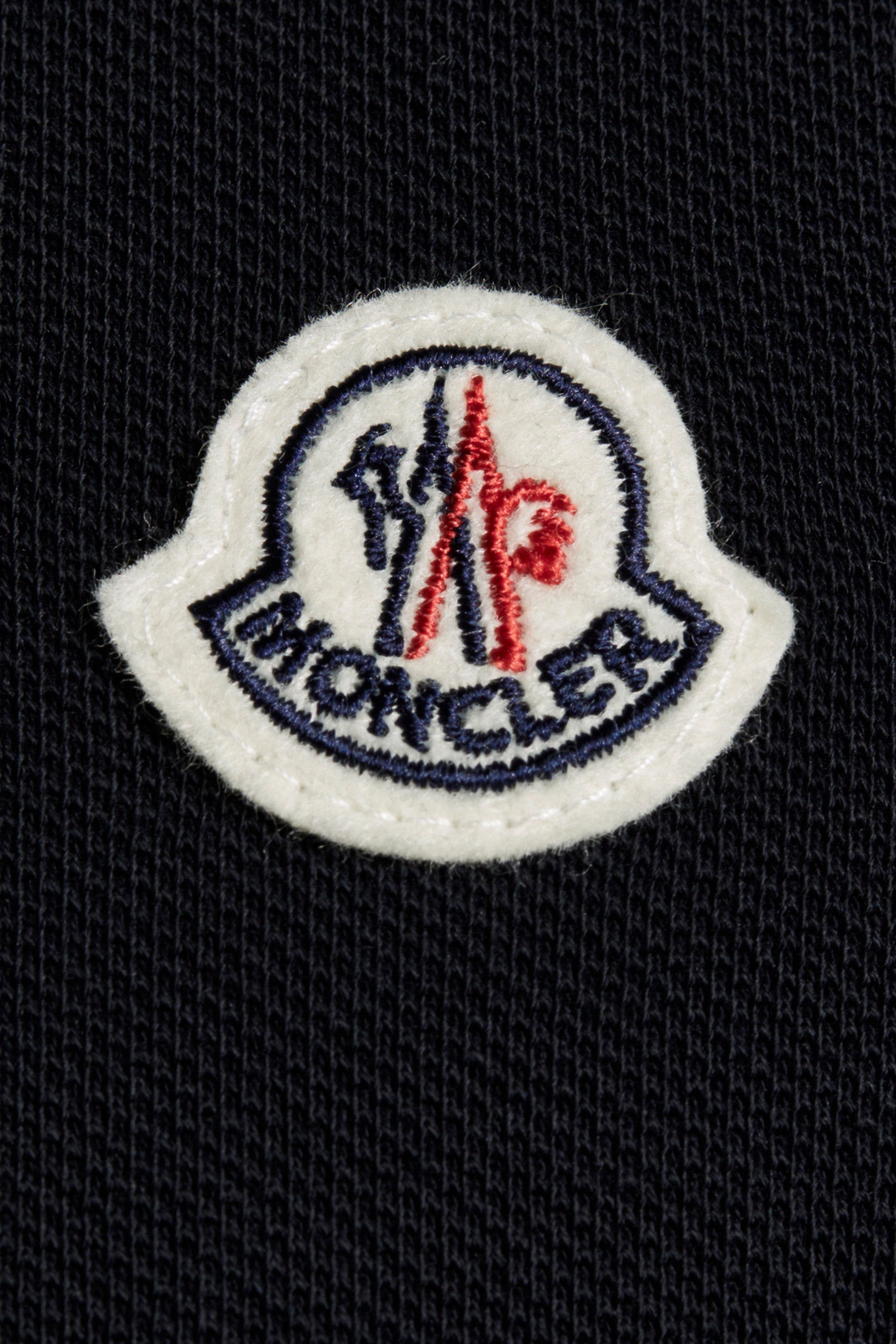 black polo, Moncler polo, luxury polo shirt, embroidered polo, designer menswear