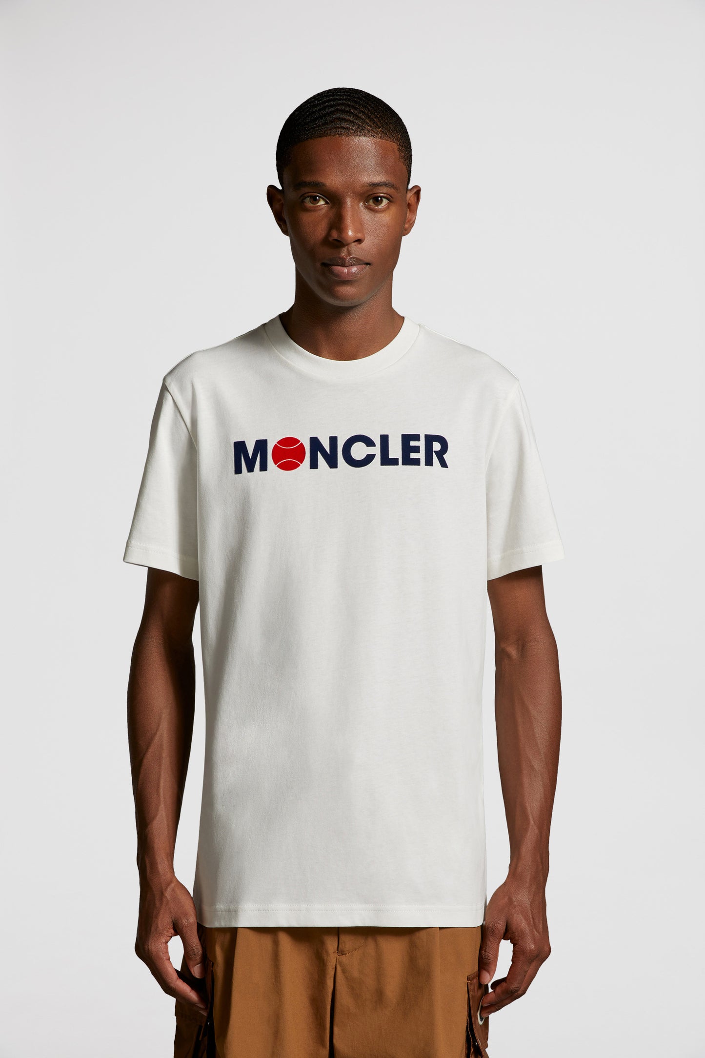 Moncler, White T-shirt, Luxury Fashion, Designer Clothing, Logo T-shirt