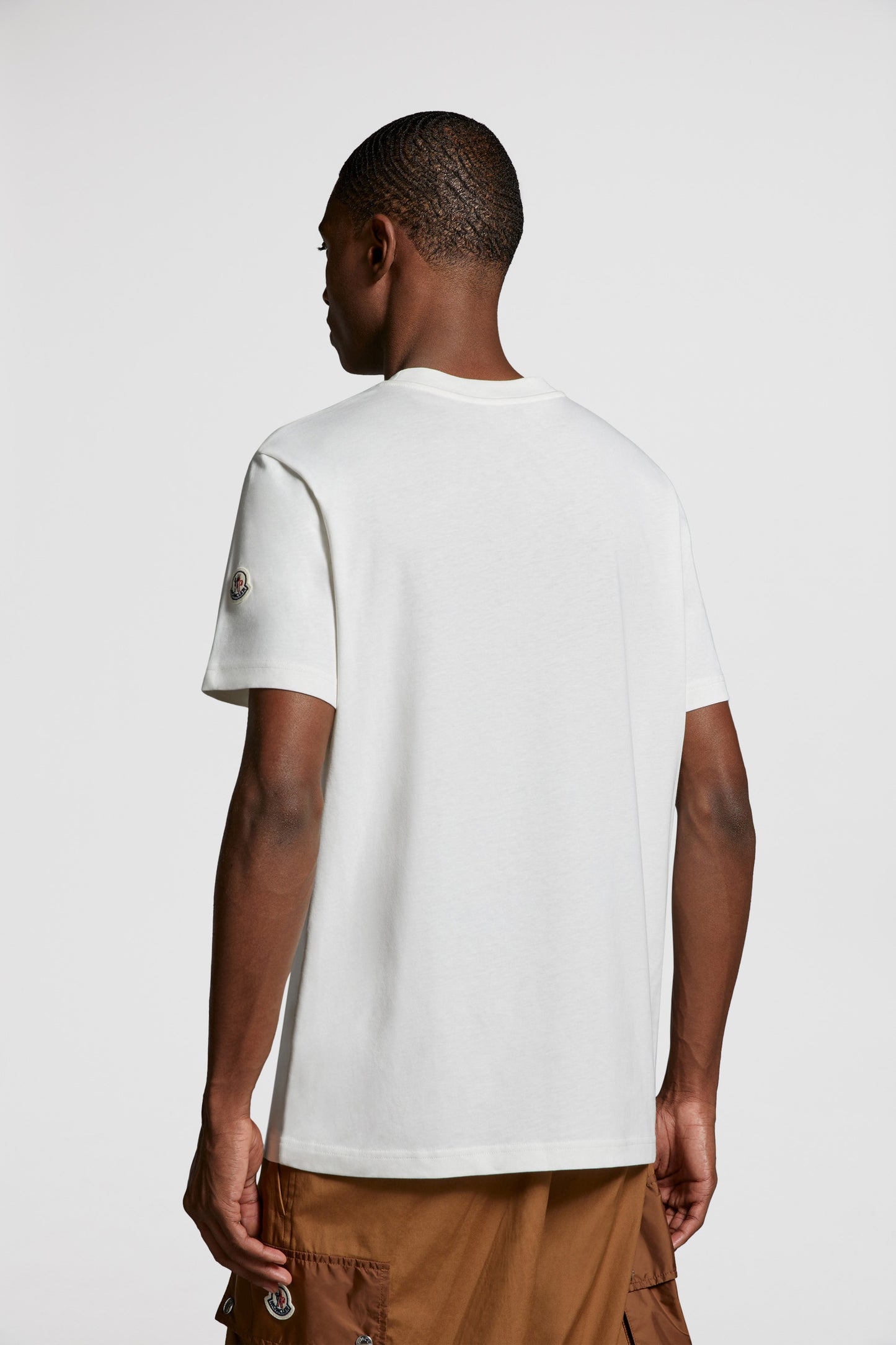 Moncler, White T-shirt, Luxury Fashion, Designer Clothing, Logo T-shirt