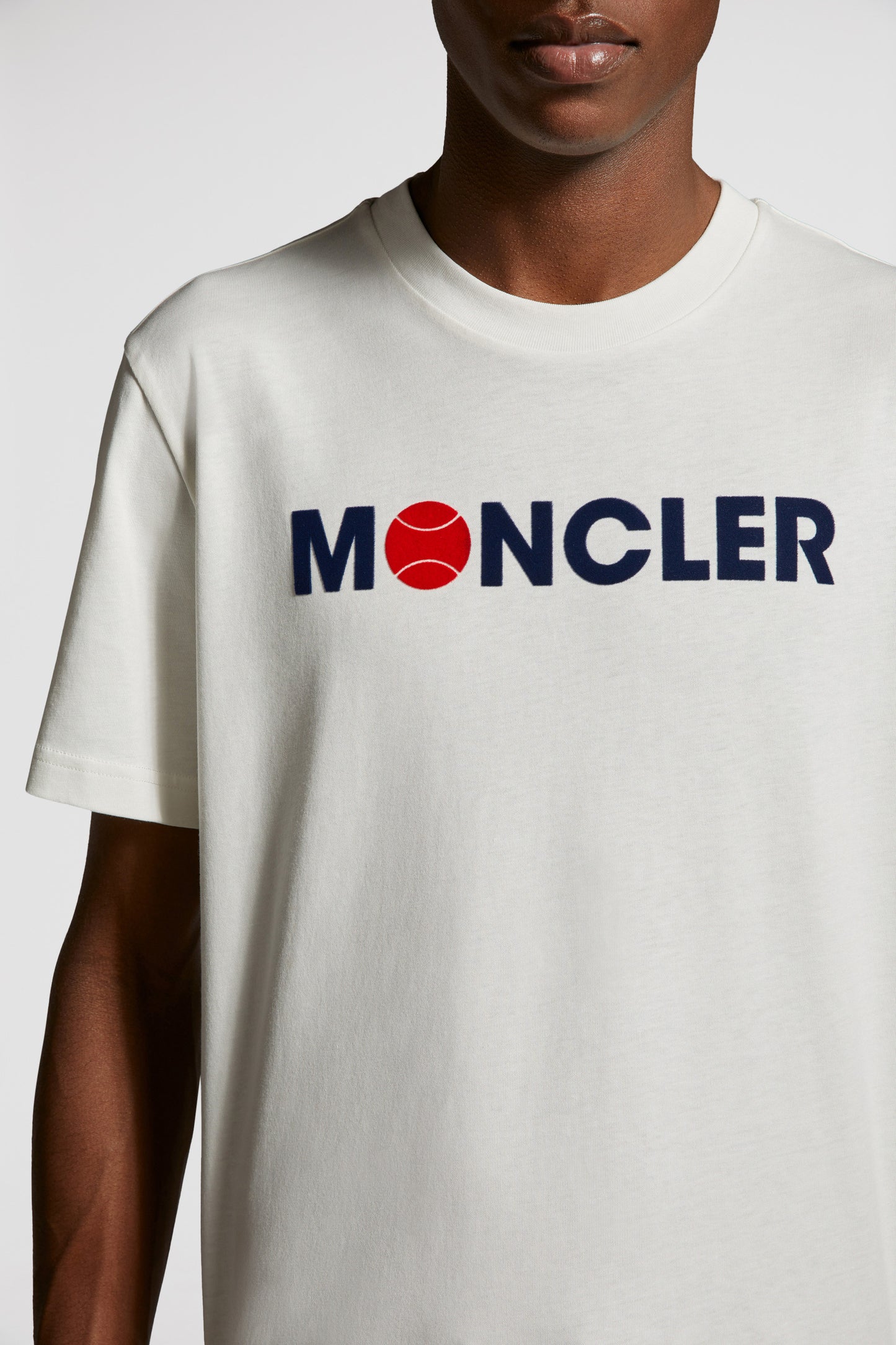 Moncler, White T-shirt, Luxury Fashion, Designer Clothing, Logo T-shirt