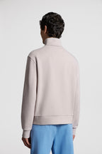 luxury sweatshirt, Moncler zip sweatshirt, rose sweatshirt, premium casual wear, elegant loungewear