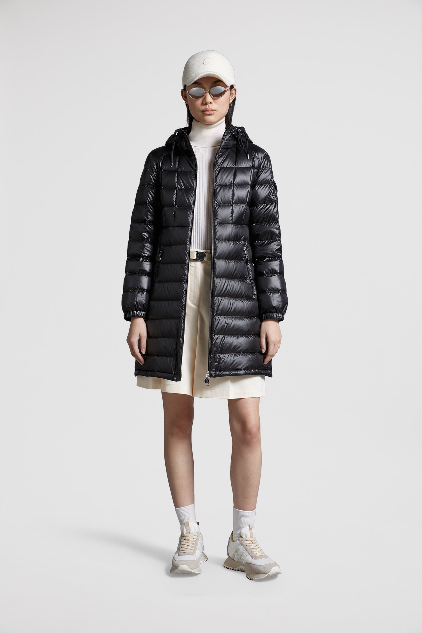 luxury down jacket, Moncler Amintore, long winter coat, designer outerwear, high-end fashion