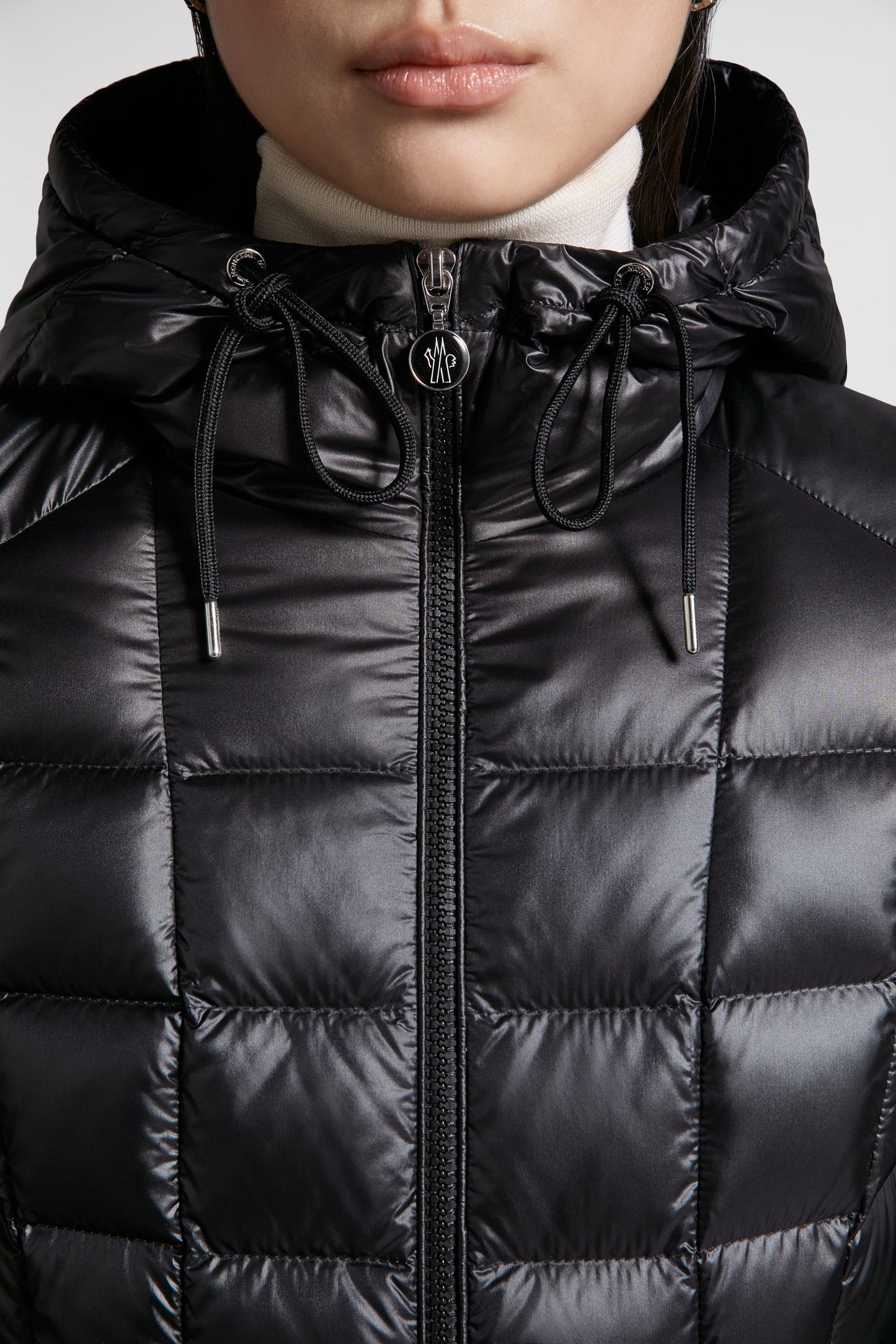 luxury down jacket, Moncler Amintore, long winter coat, designer outerwear, high-end fashion