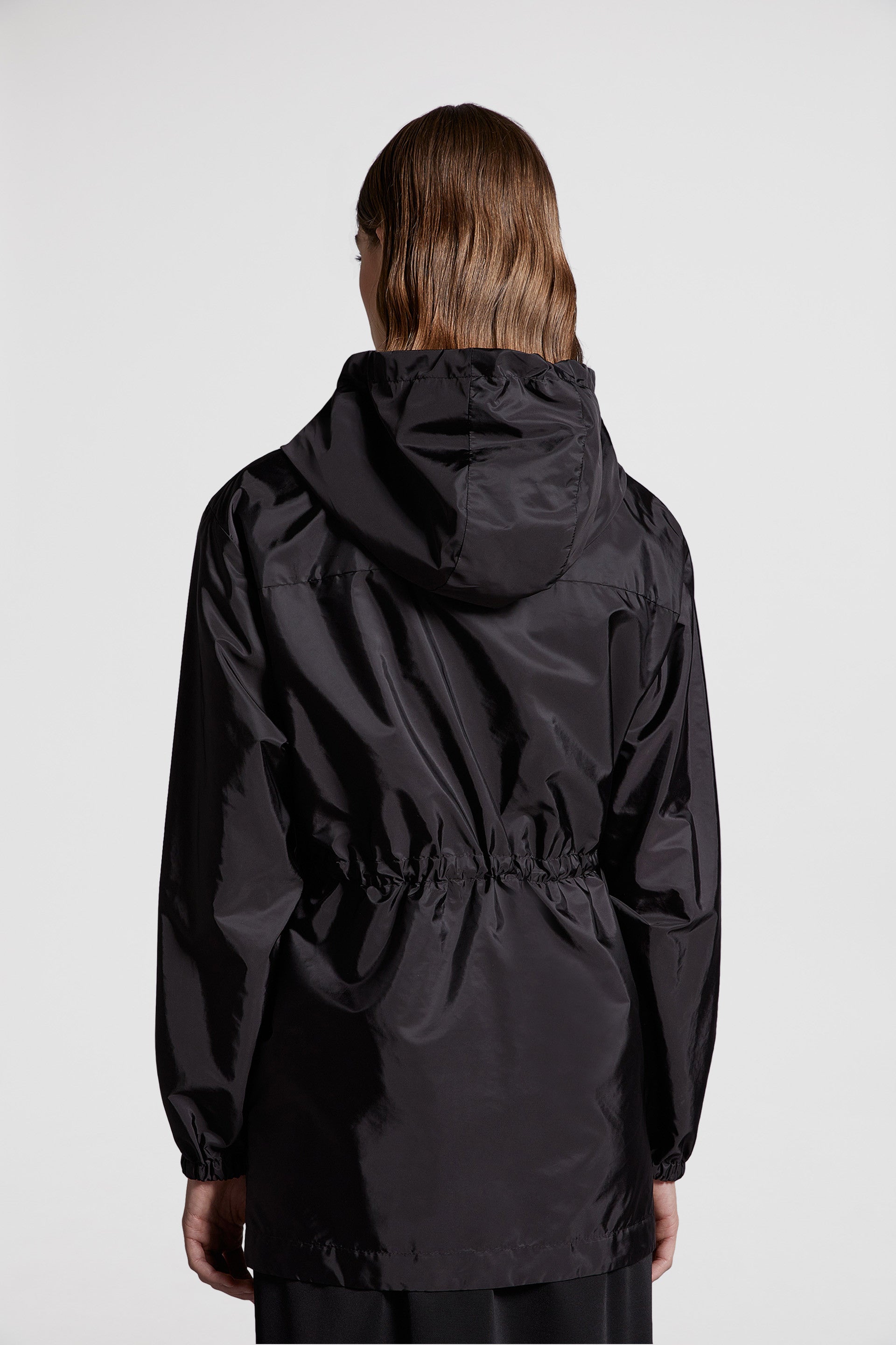 luxury jacket, black nylon jacket, Moncler Filira, stylish outerwear, elegant jacket