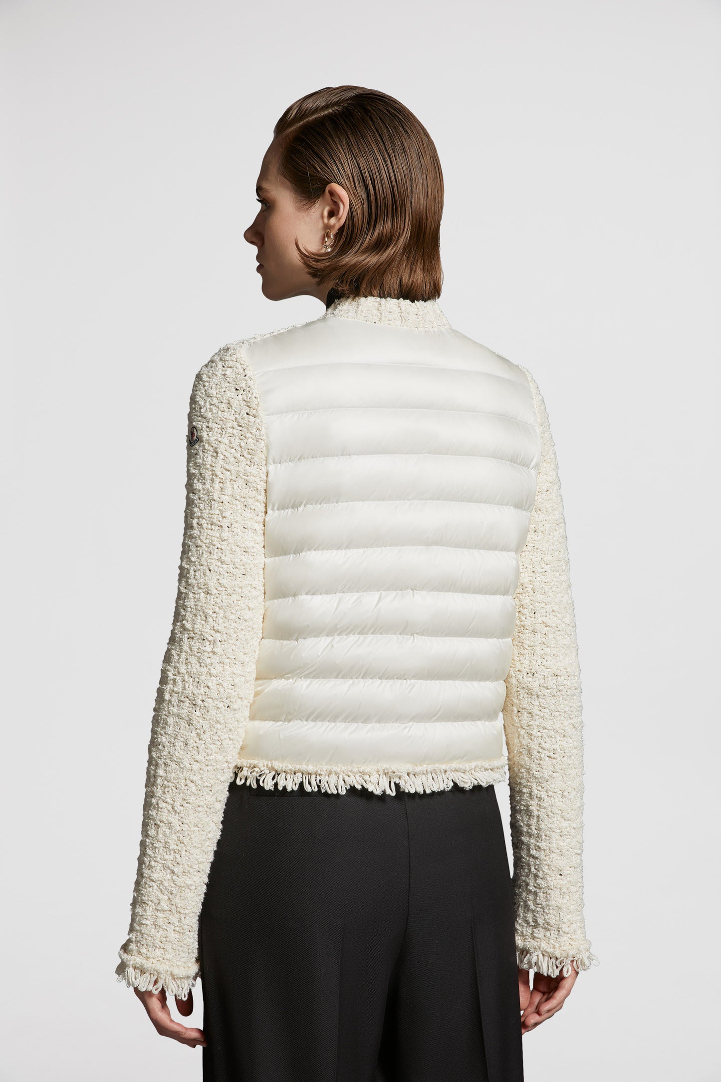 luxury cardigan, beige knitwear, Moncler cardigan, designer knitwear, spring-summer 2024 fashion