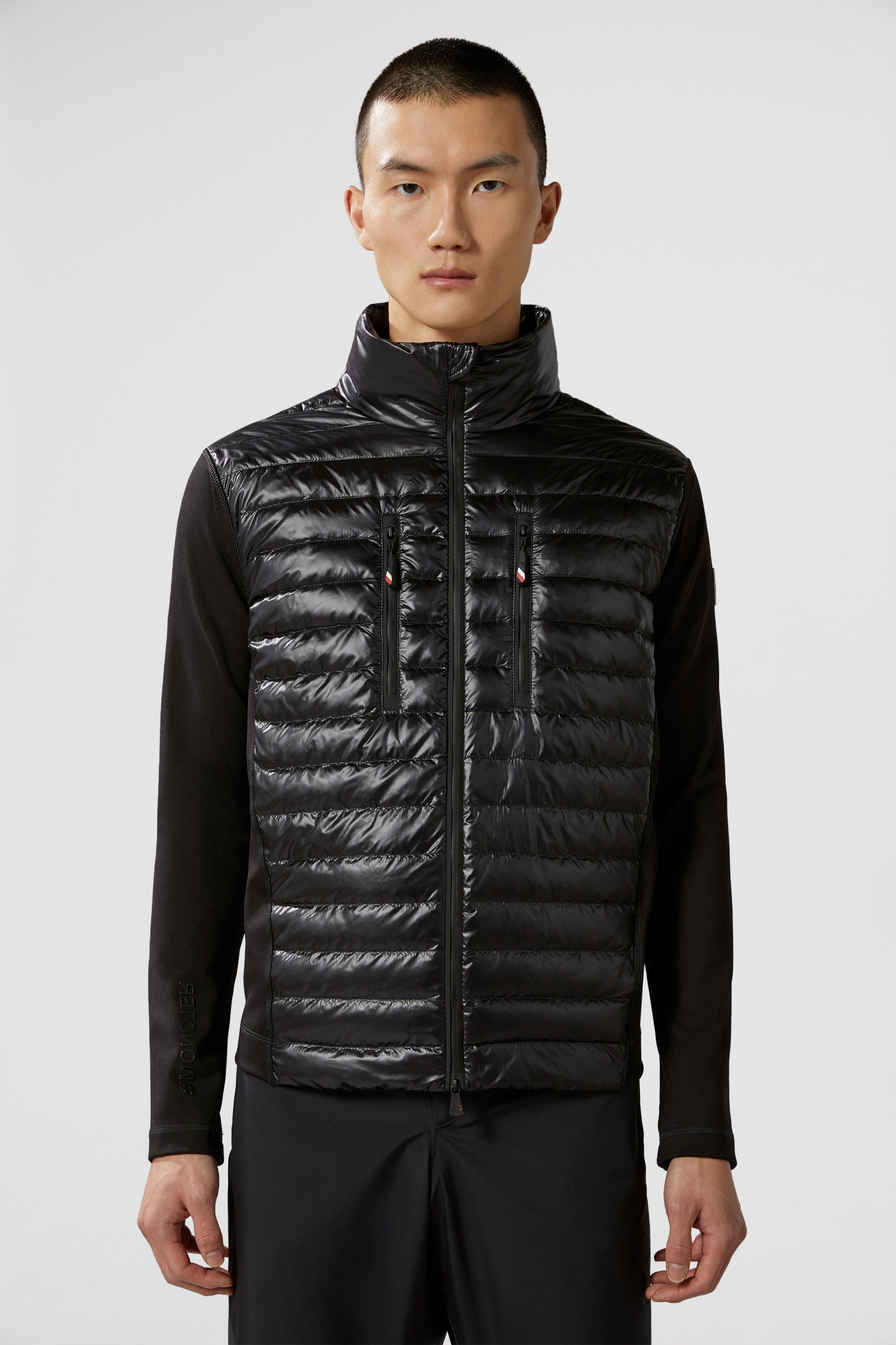 Image of Two-tone Black Nylon Jacket by Moncler Grenoble for Men - Season Spring-Summer 2024 - Detail View 16