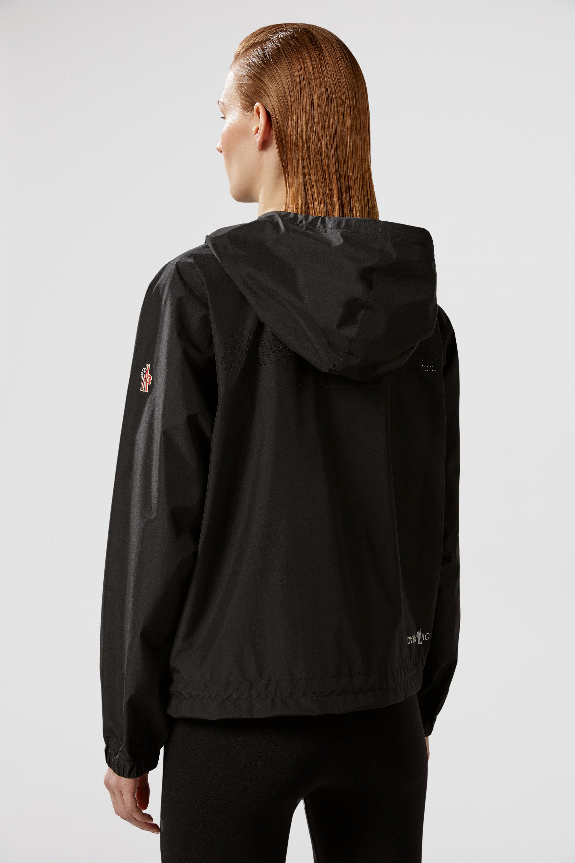 Moncler Grenoble jacket, black nylon windbreaker, elegant windbreaker, luxury outerwear, high-end jacket