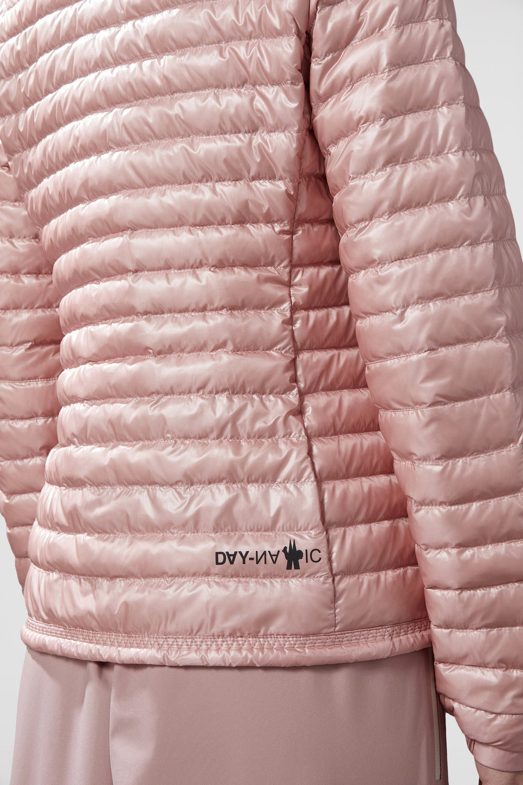 quilted jacket, Moncler Grenoble, luxury outerwear, pink nylon jacket, high-end fashion