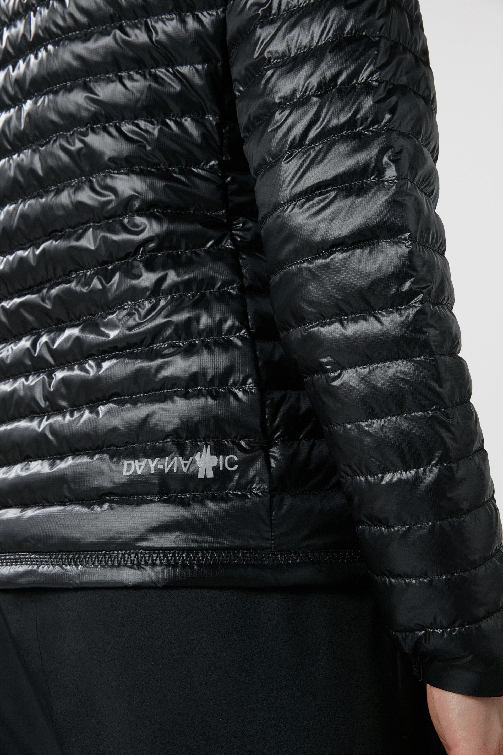 quilted jacket, nylon jacket, luxury outerwear, Moncler Grenoble, black jacket