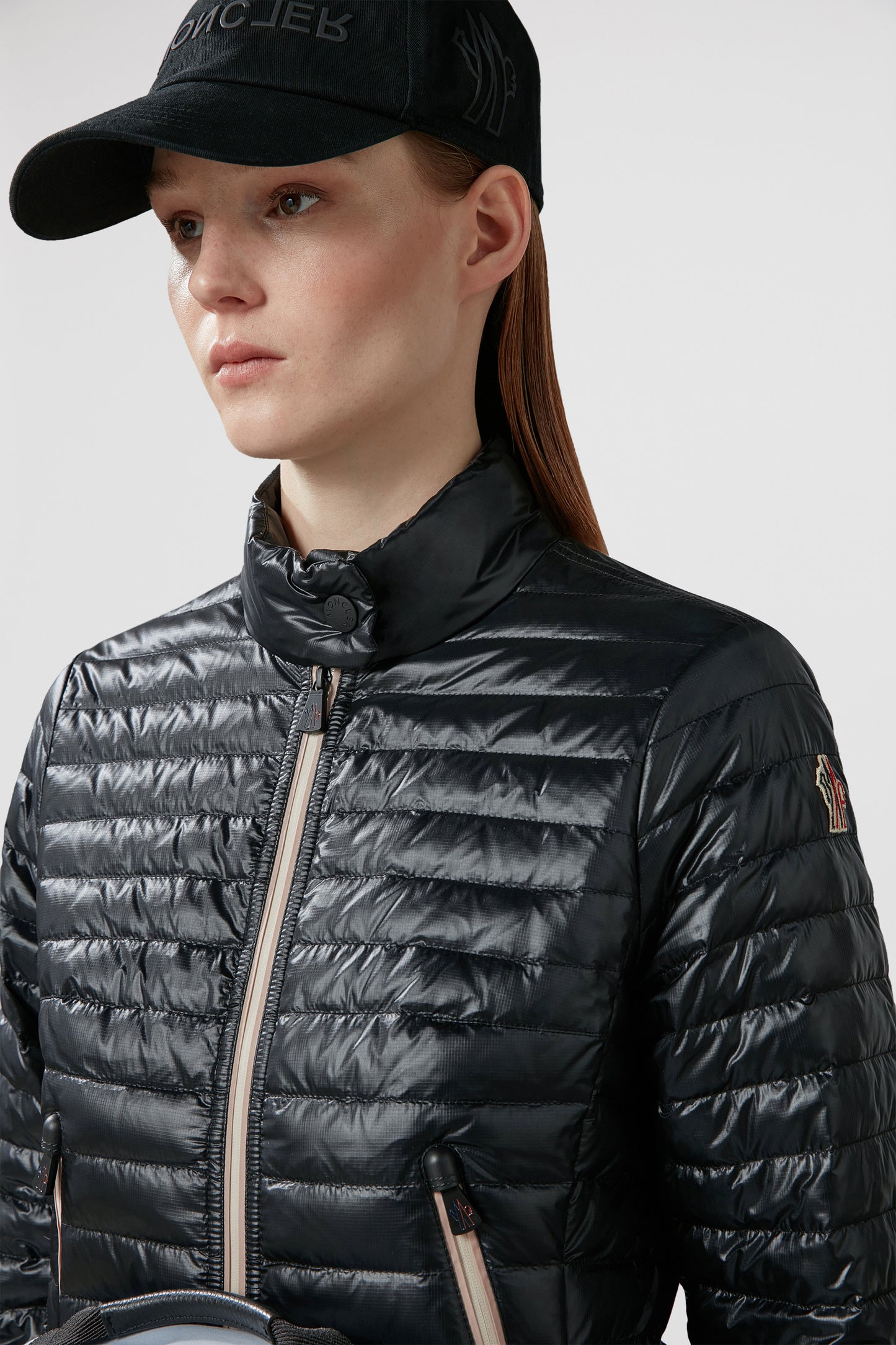 quilted jacket, nylon jacket, luxury outerwear, Moncler Grenoble, black jacket