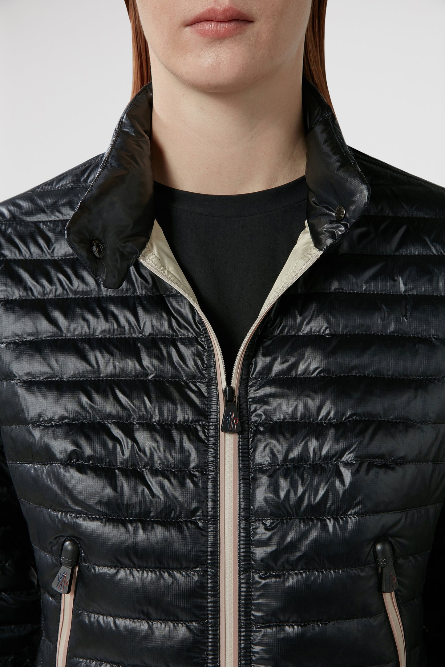 quilted jacket, nylon jacket, luxury outerwear, Moncler Grenoble, black jacket