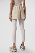 beige nylon shorts, Moncler Grenoble, luxury leisurewear, Spring-Summer 2024, technical crinkled fabric