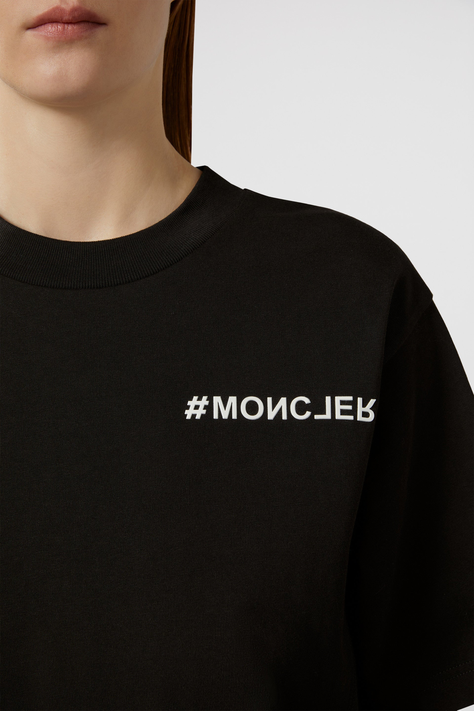 Moncler, Black Logo T-shirt, Luxury Clothing, High-End Fashion, Timeless Elegance