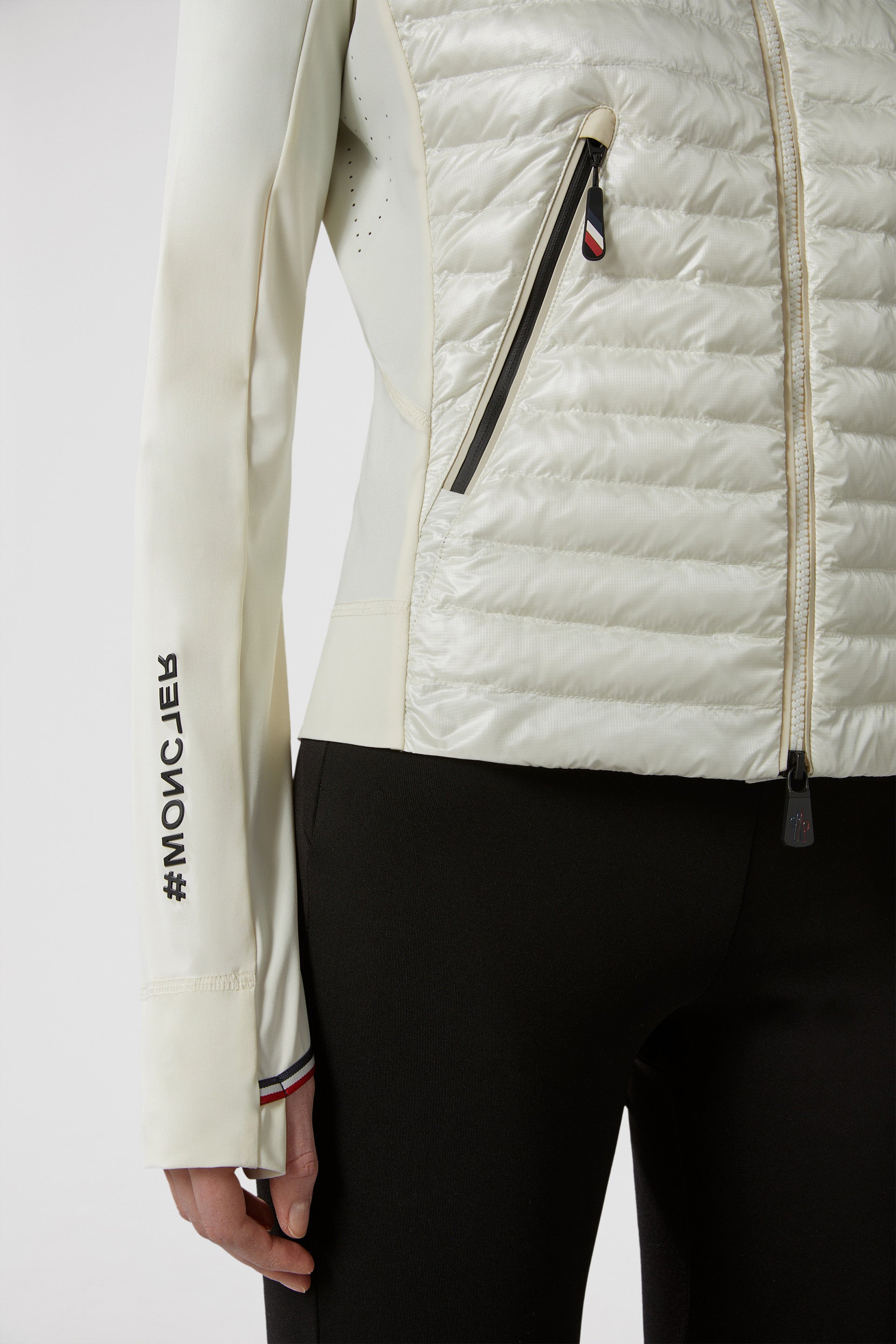 Moncler Grenoble, Two-Tone Jacket, White Jacket, Spring-Summer 2024, Luxury Nylon Jacket