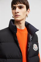 sleeveless jacket, nylon down jacket, grey jacket, Moncler outerwear, luxury men's fashion