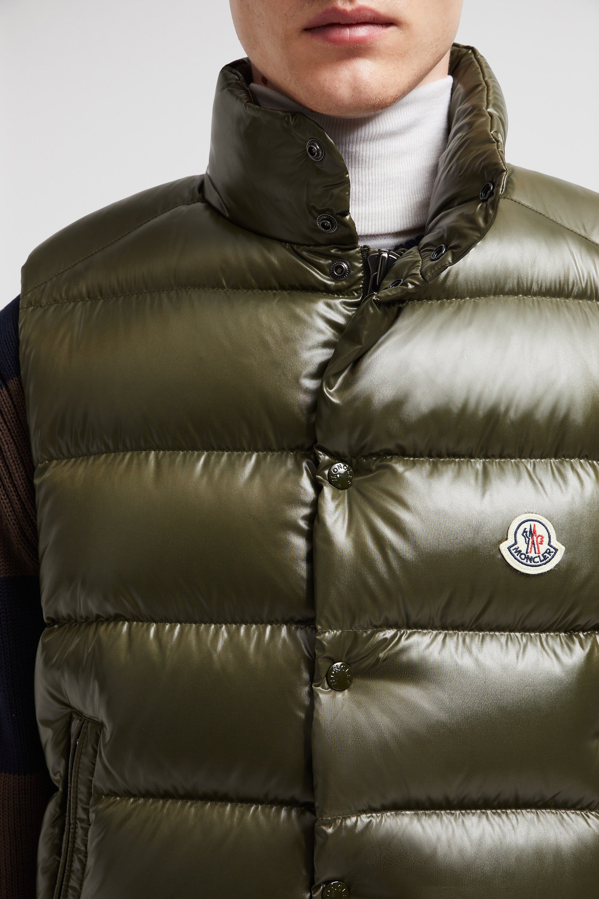 Khaki Sleeveless Down Jacket Moncler Men WE IN STYLE