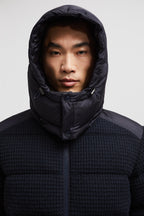 Moncler, down jacket, navy blue jacket, luxury outerwear, autumn-winter fashion