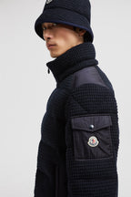 Moncler, down jacket, navy blue jacket, luxury outerwear, autumn-winter fashion