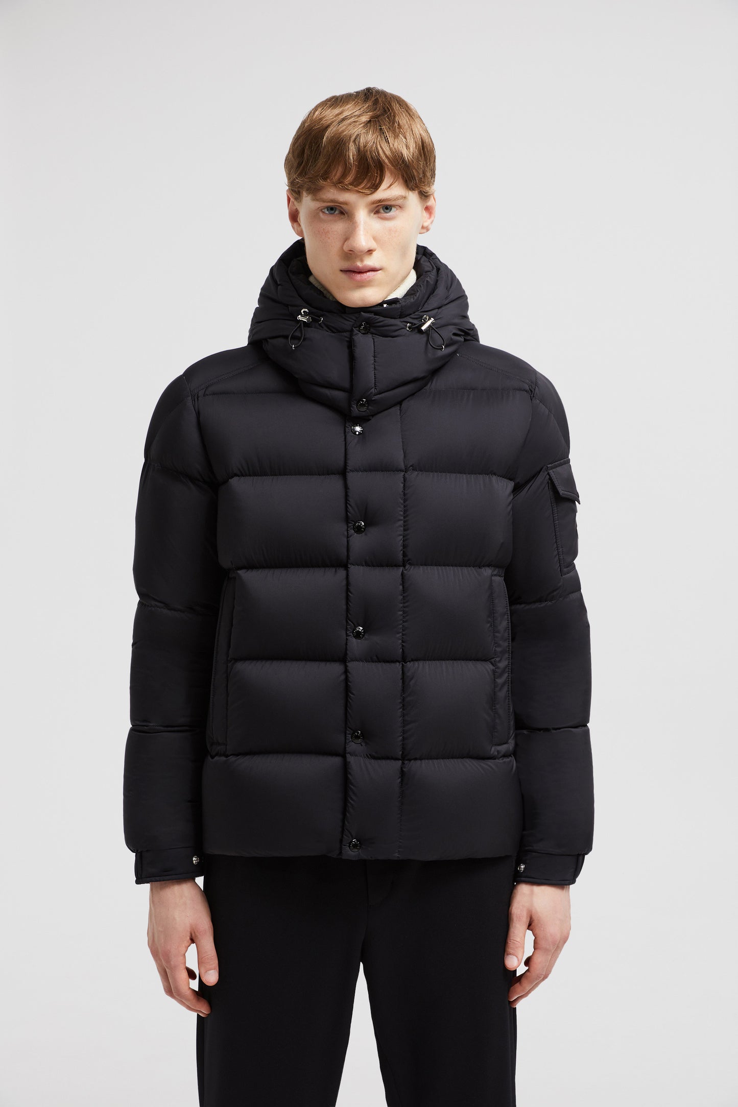 Moncler, down jacket, nylon jacket, black outerwear, winter fashion